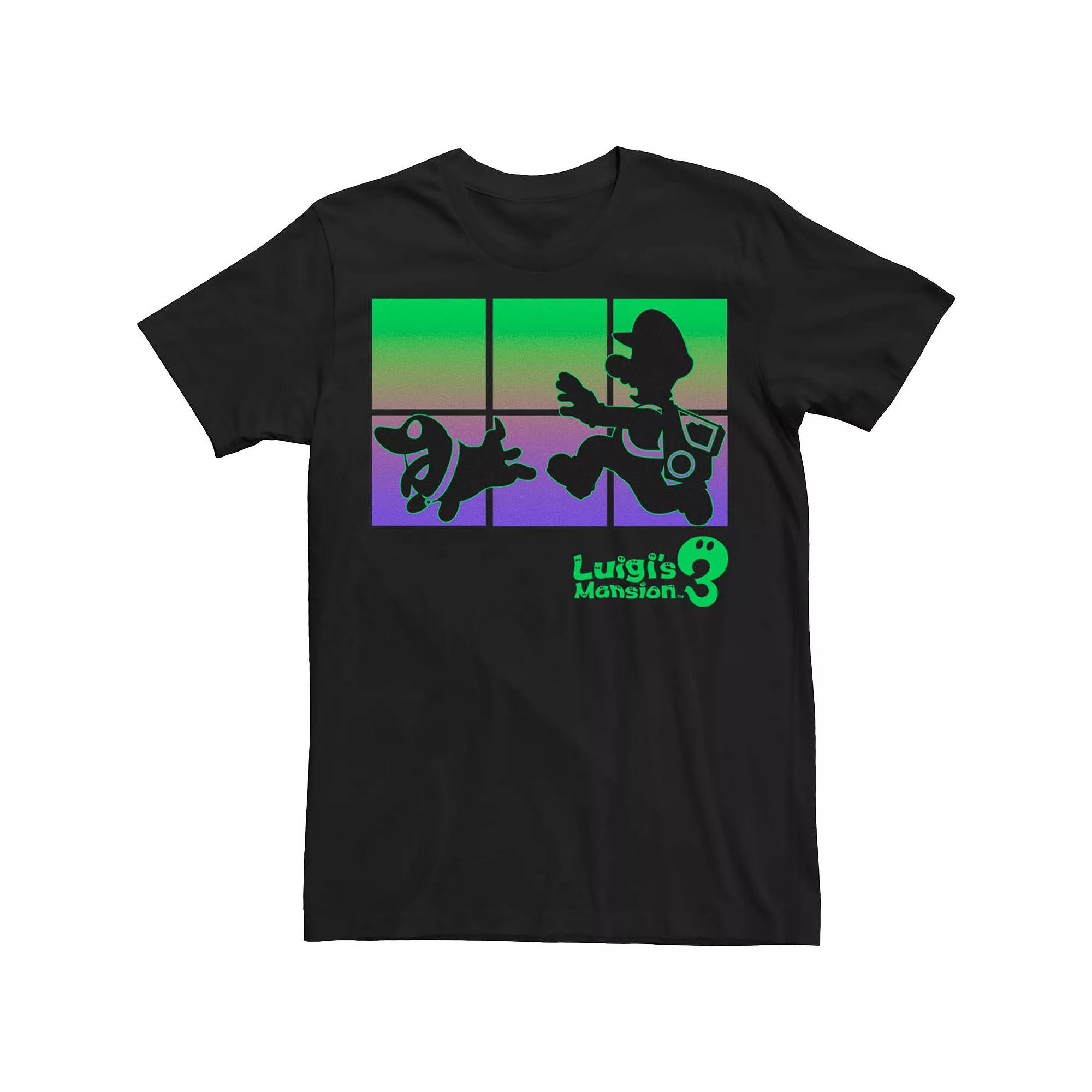 Men's Nintendo Luigi's Mansion 3 Luigi And Polterpup Silhouette Graphic Tee,  Product Image