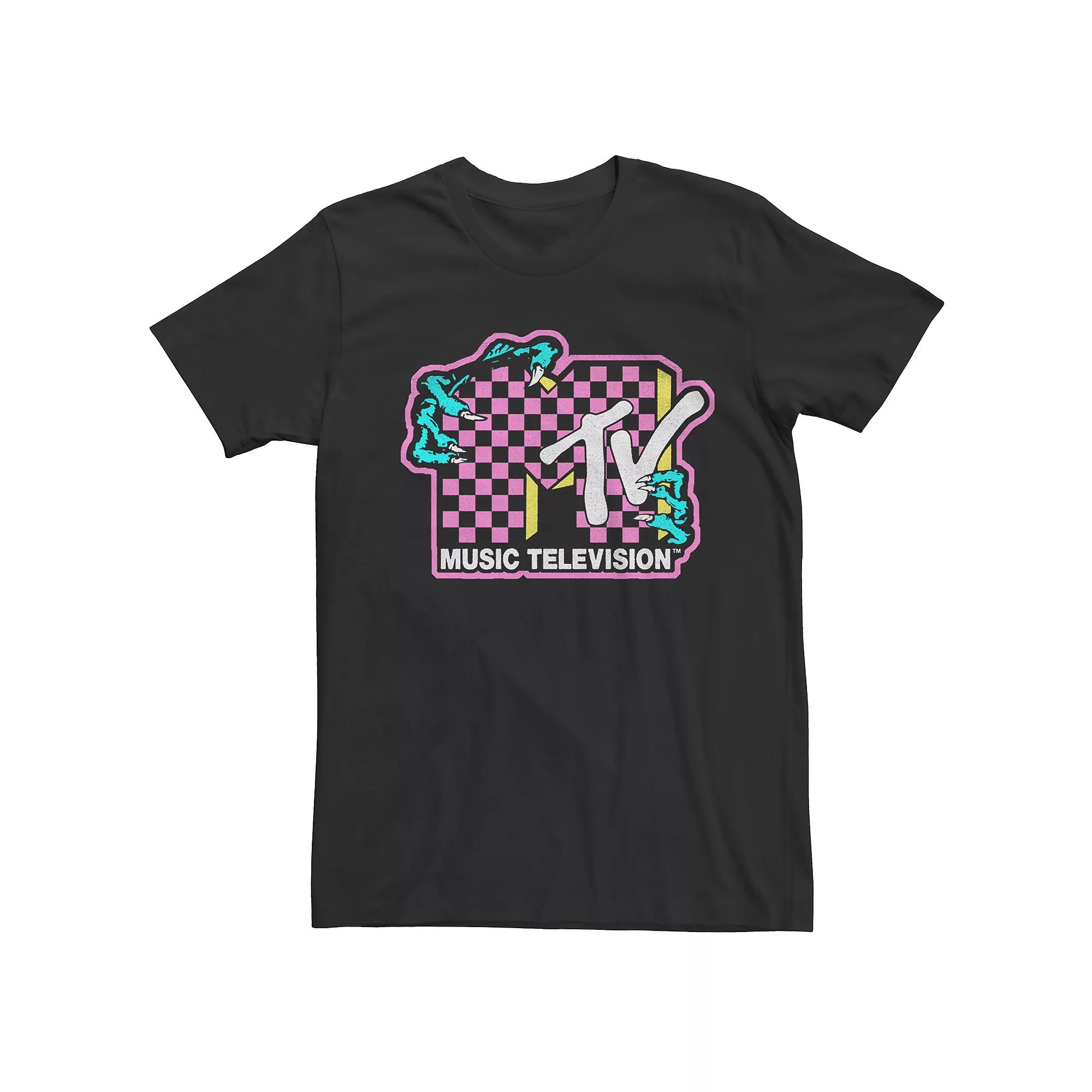 Men's MTV Checkered Zombie Hands Logo Tee,  Product Image