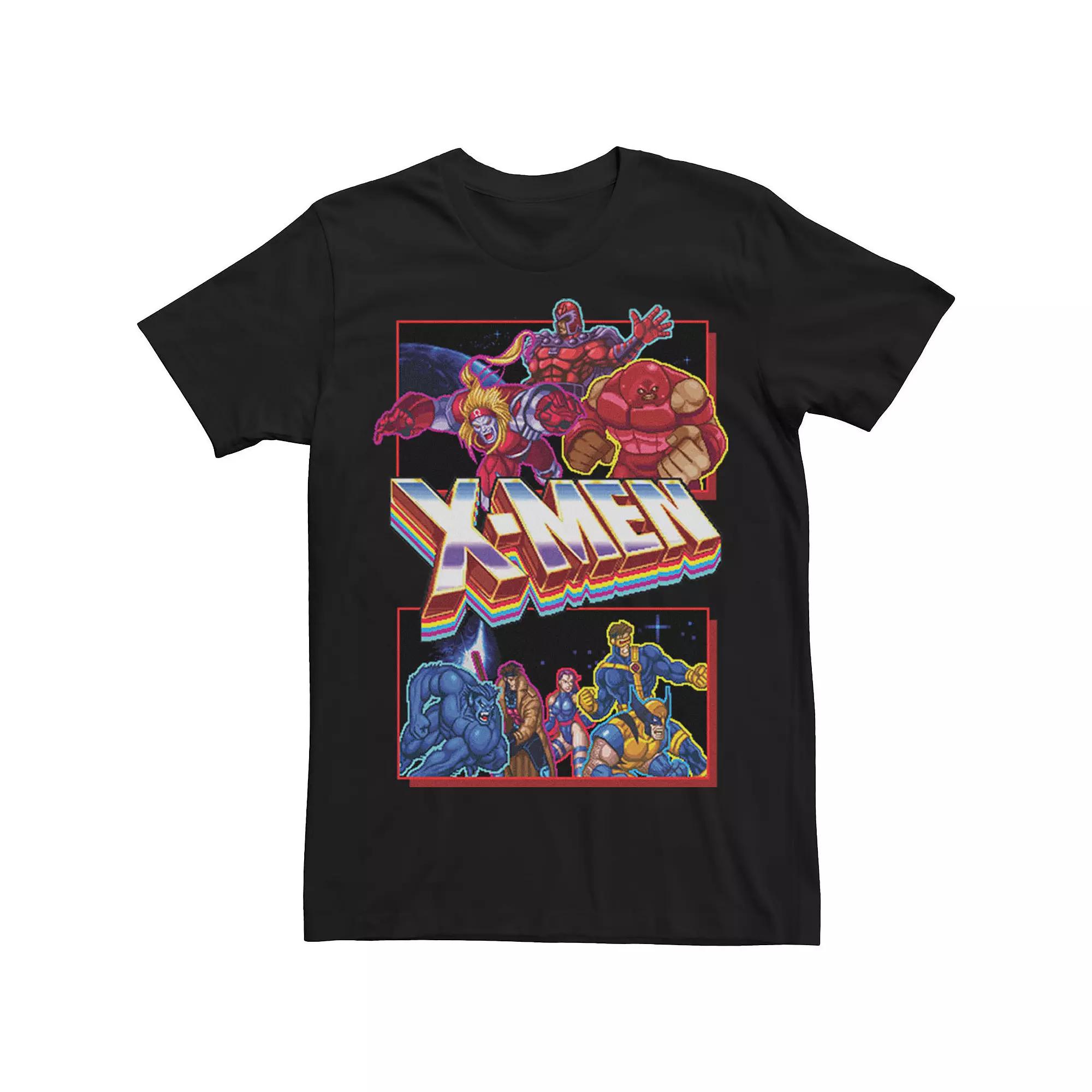 Big & Tall Marvel X-Men Retro Video Game Logo Panels Tee, Men's,  Product Image
