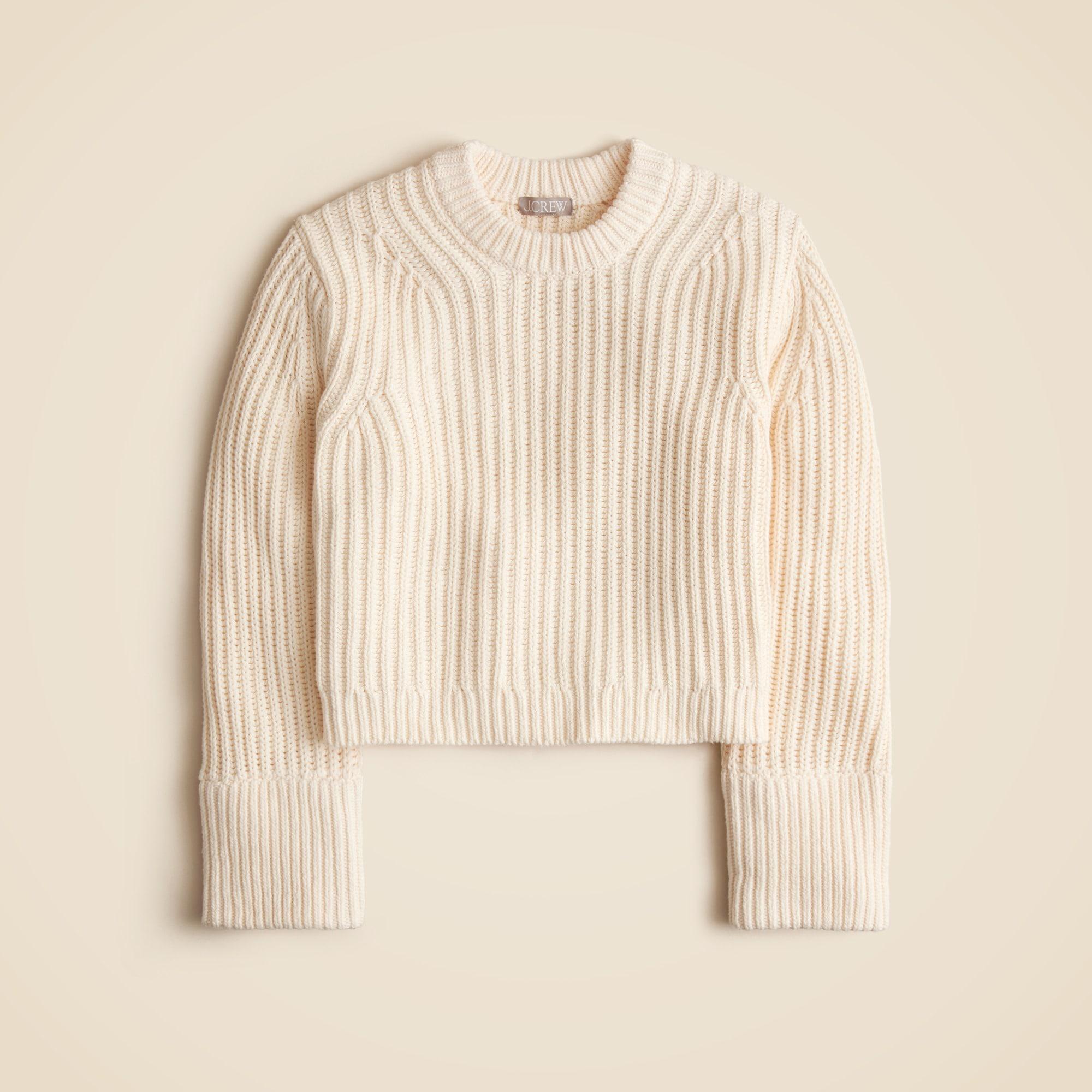 Heritage cotton fisherman crewneck sweater Product Image
