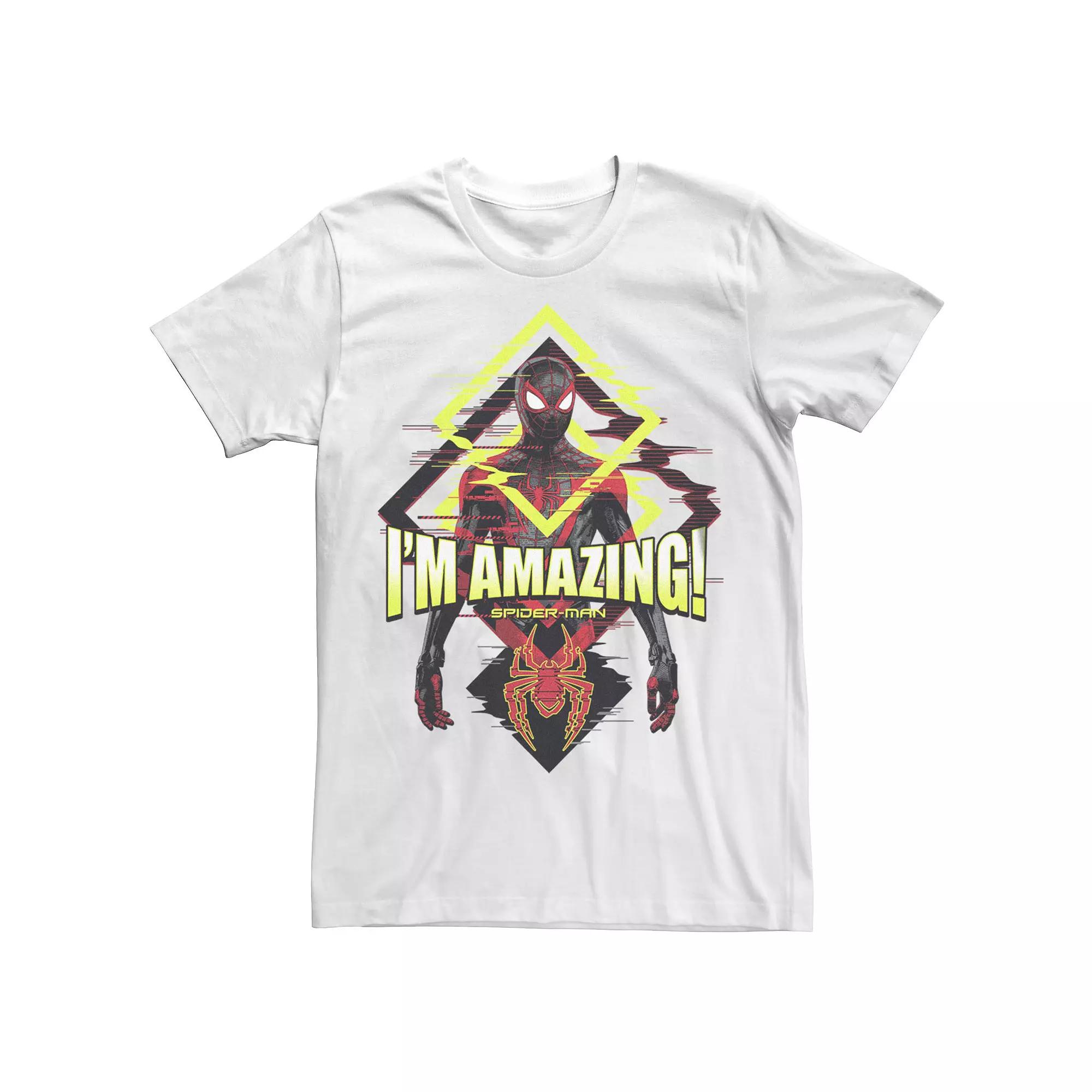 Men's Marvel Comics Retro Ultimate Spider-Man Miles Morales I'm Amazing Graphic Tee,  Product Image