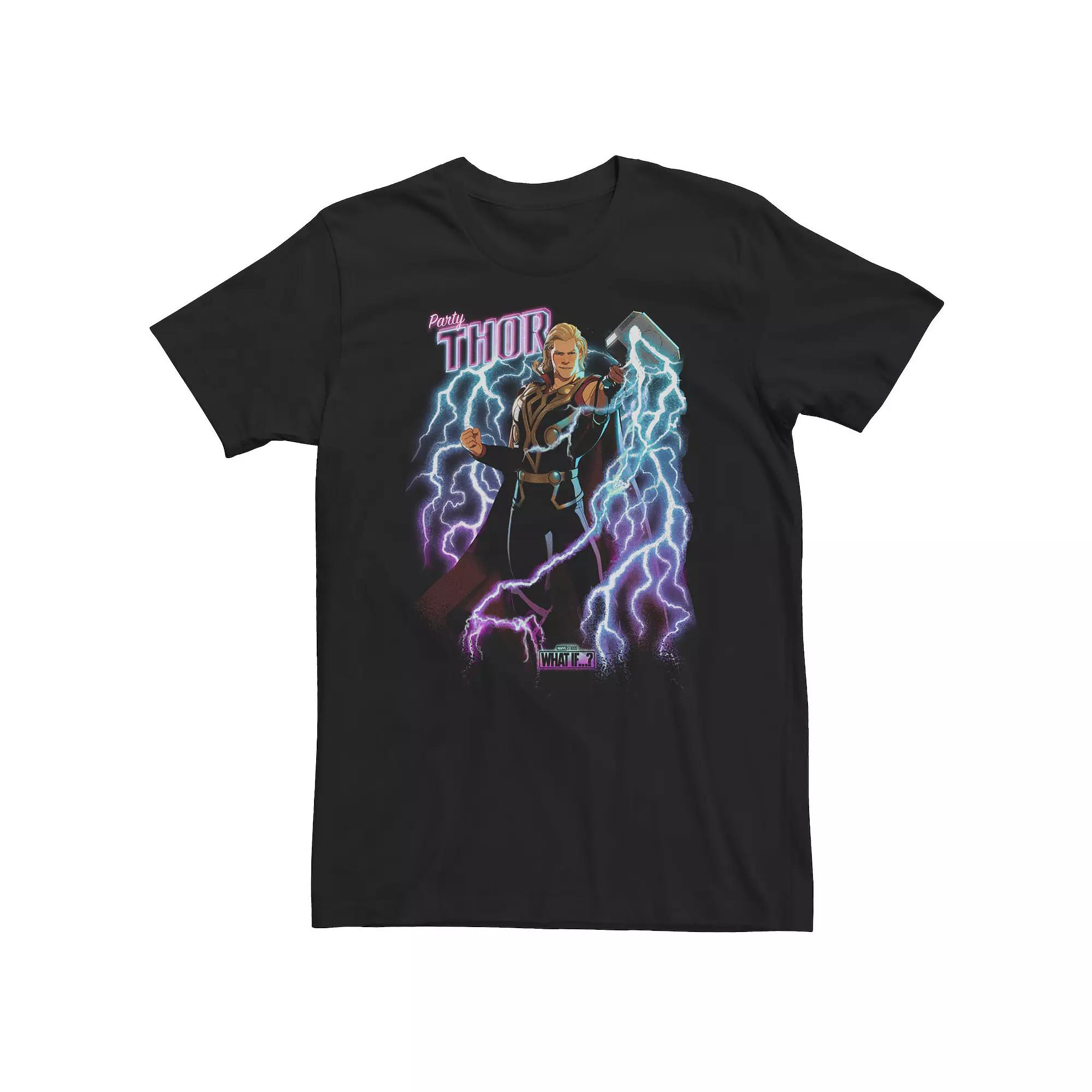 Big & Tall Marvel Party Thor Lightning Strike Tee, Men's,  Product Image