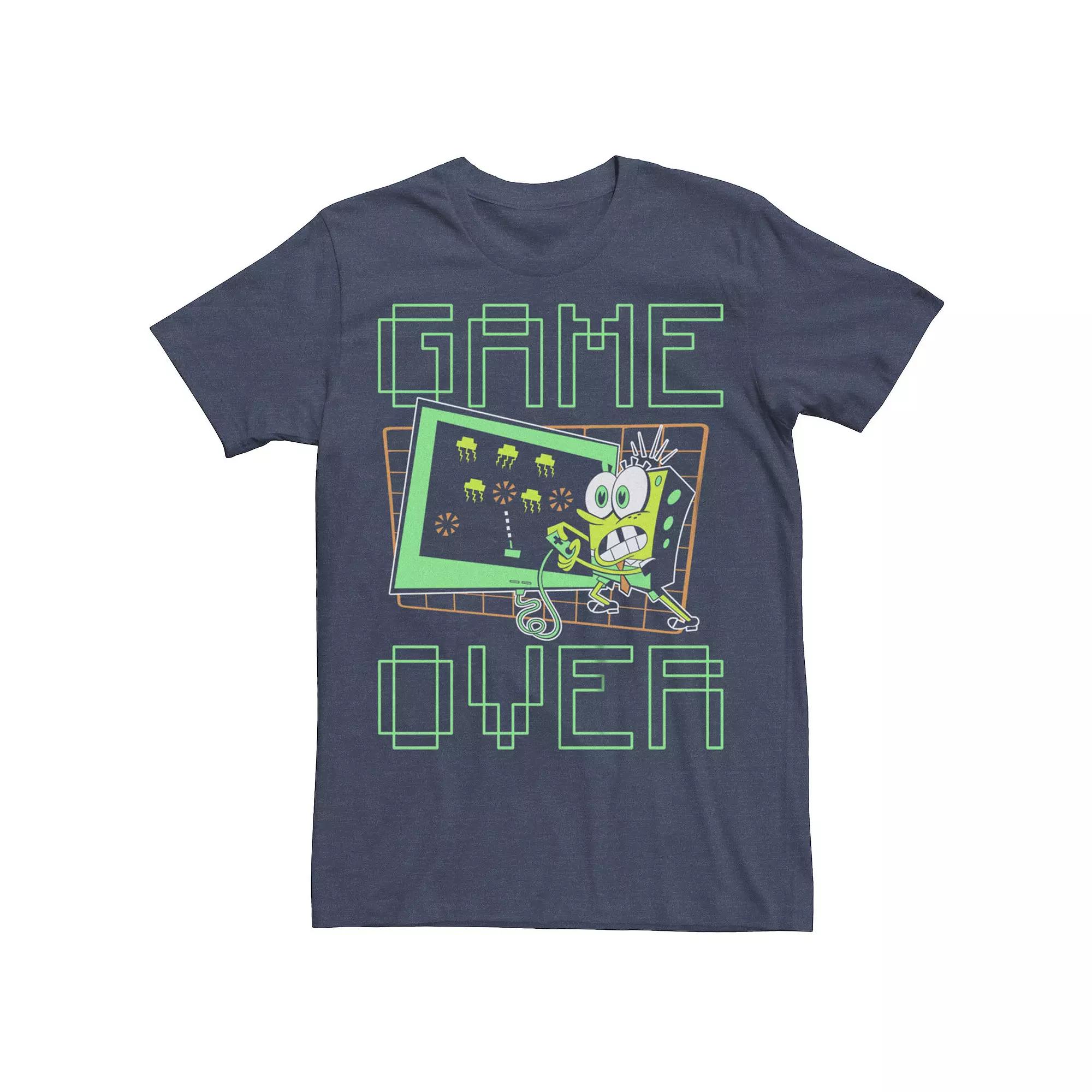 Men's SpongeBob SquarePants Game Over Graphic Tee,  Product Image