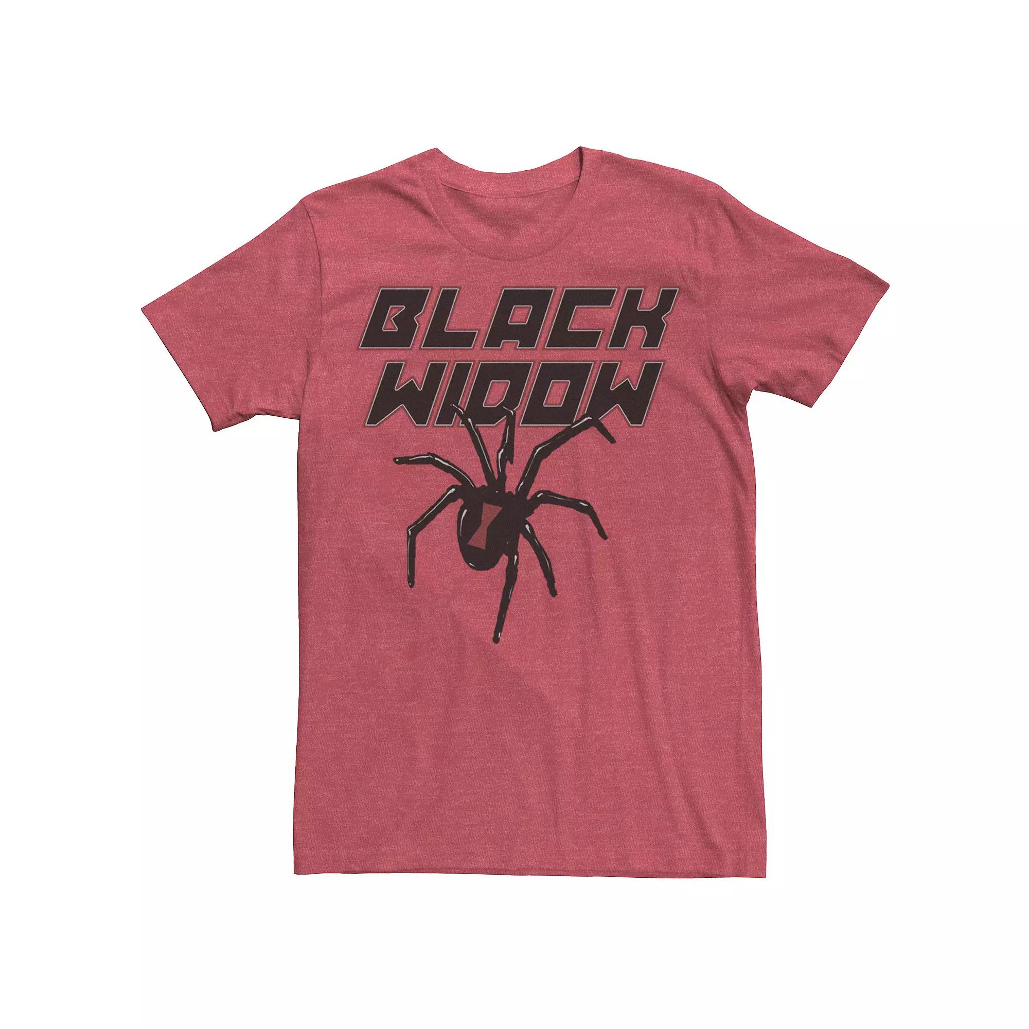 Men's Black Widow Name Logo Graphic Tee,  Product Image