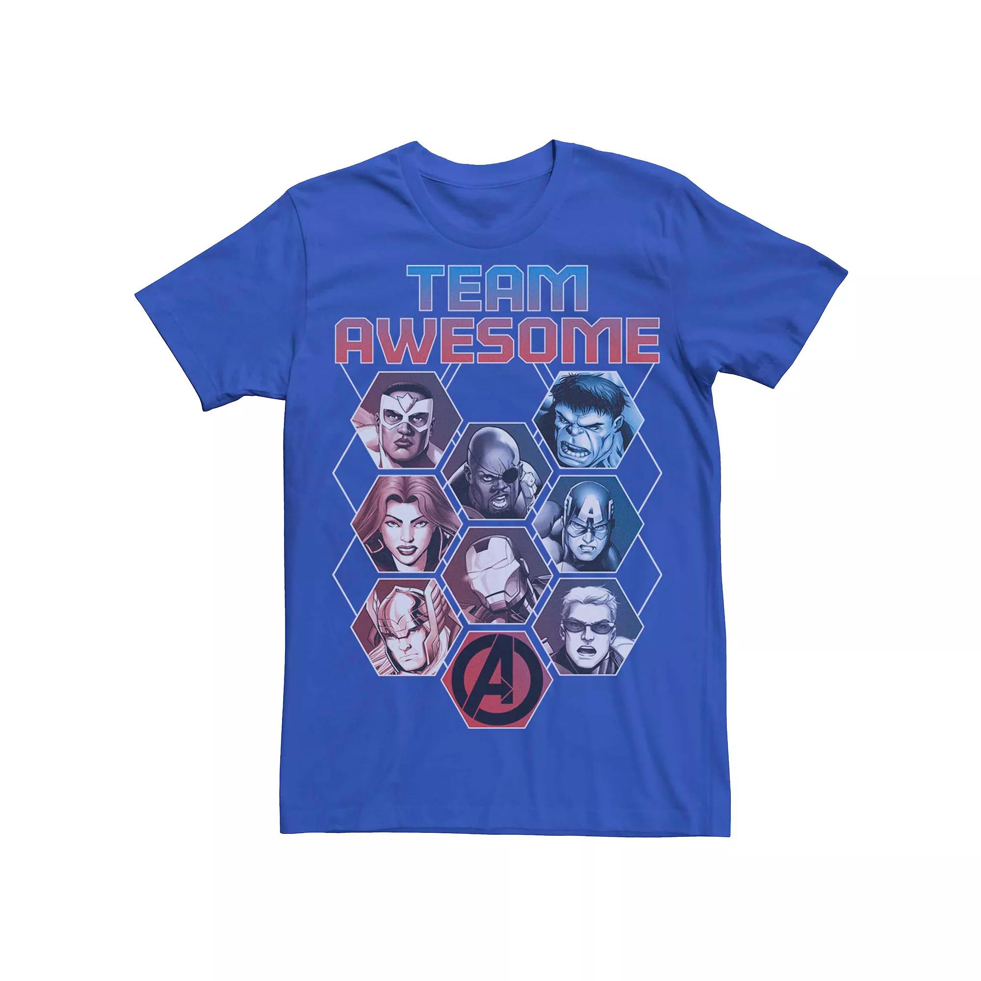 Men's Marvel Avengers Team Awesome Heroes Tee, Size: XL, Royal Product Image