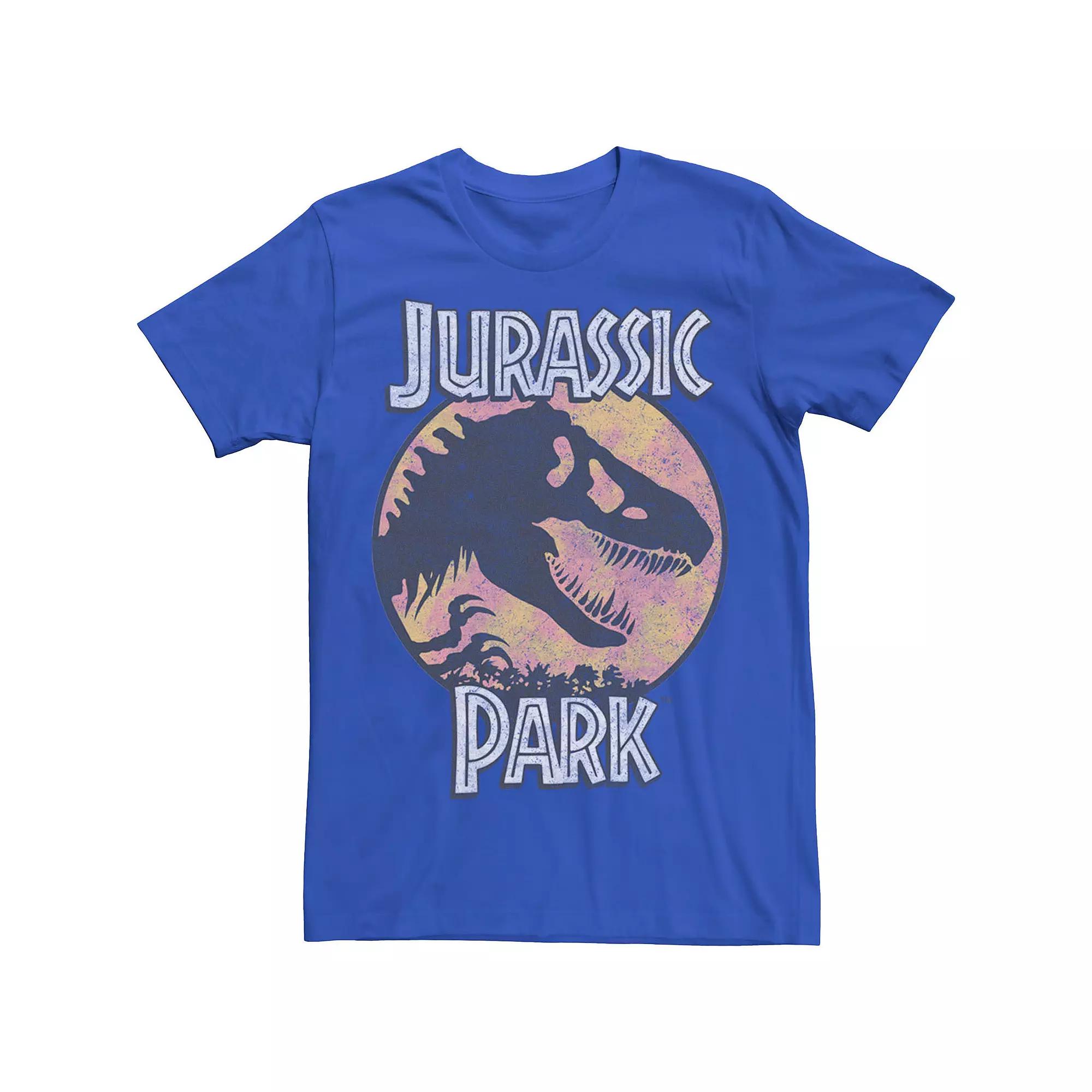 Men's Jurassic Park Simple Logo T-Rex Silhouette Circle Tee,  Product Image
