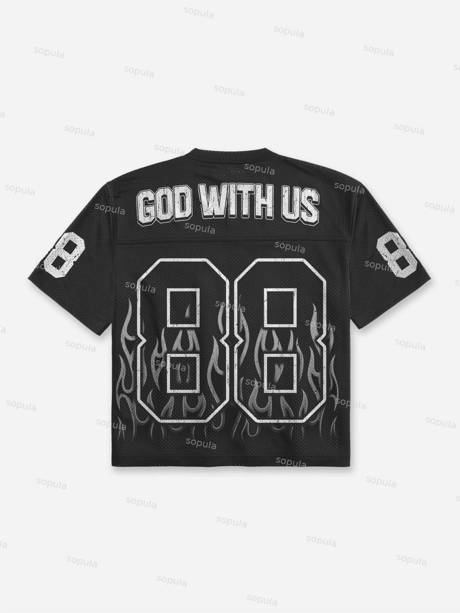 Sopula Fly Rich No.00 Graphic Blokecore Blokette V-Neck T-Shirt Product Image