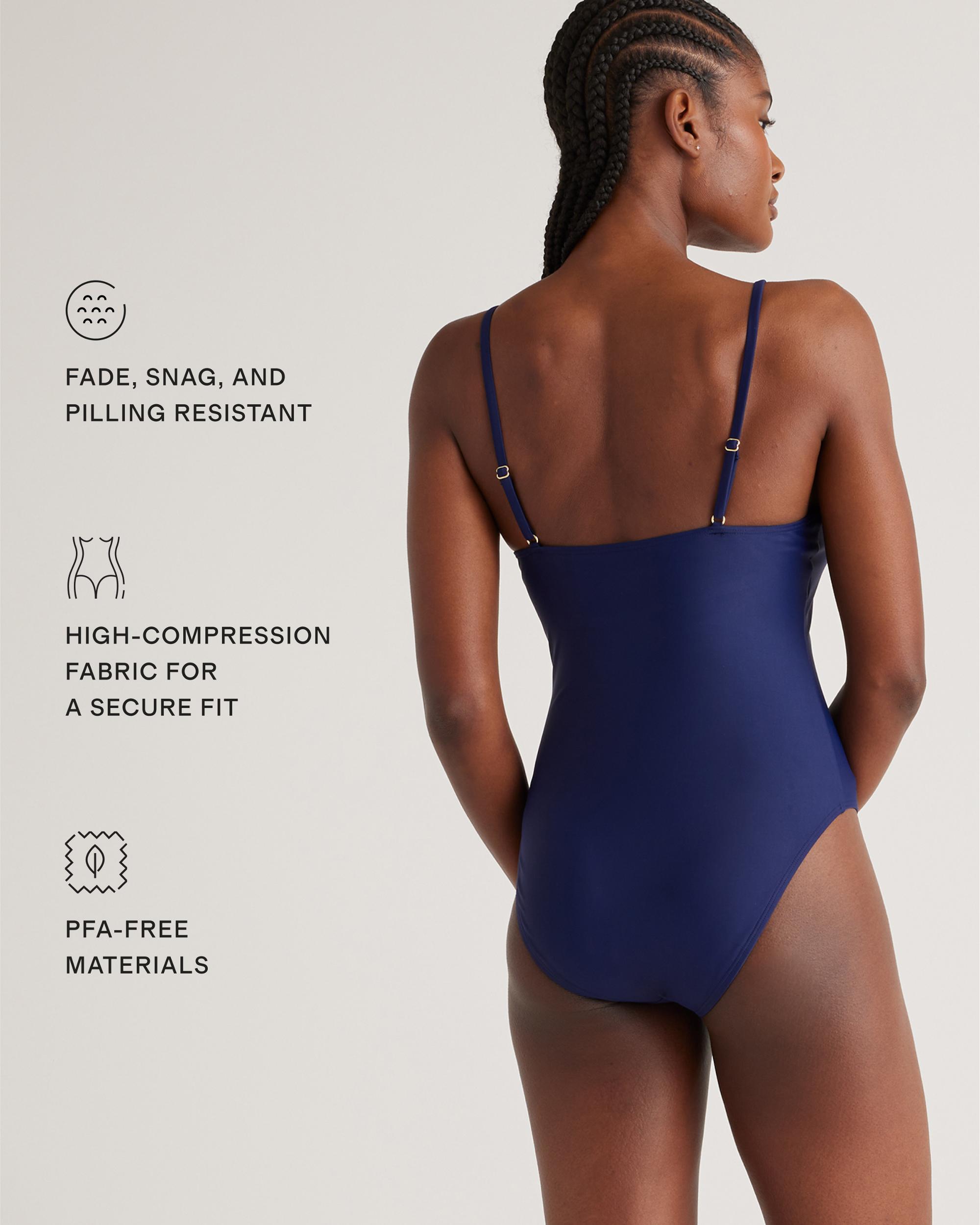 Quince | Women's Italian Cami One-Piece Swimsuit 78% Recycled Polyamide, 22% Spandex Product Image