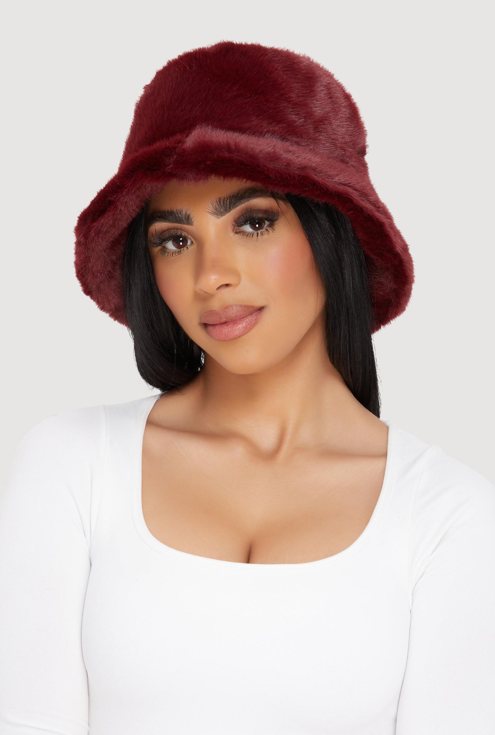 Faux Fur Bucket Hat Female Product Image