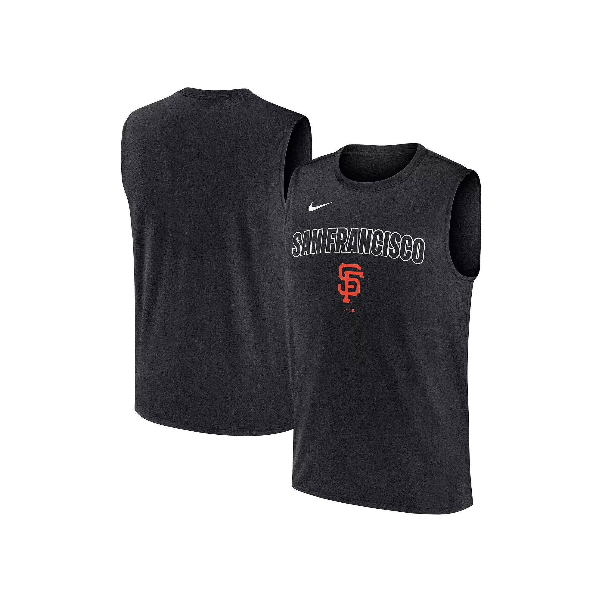 Men's Nike Black San Francisco Giants Knockout Performance Muscle Tank Top,  Product Image