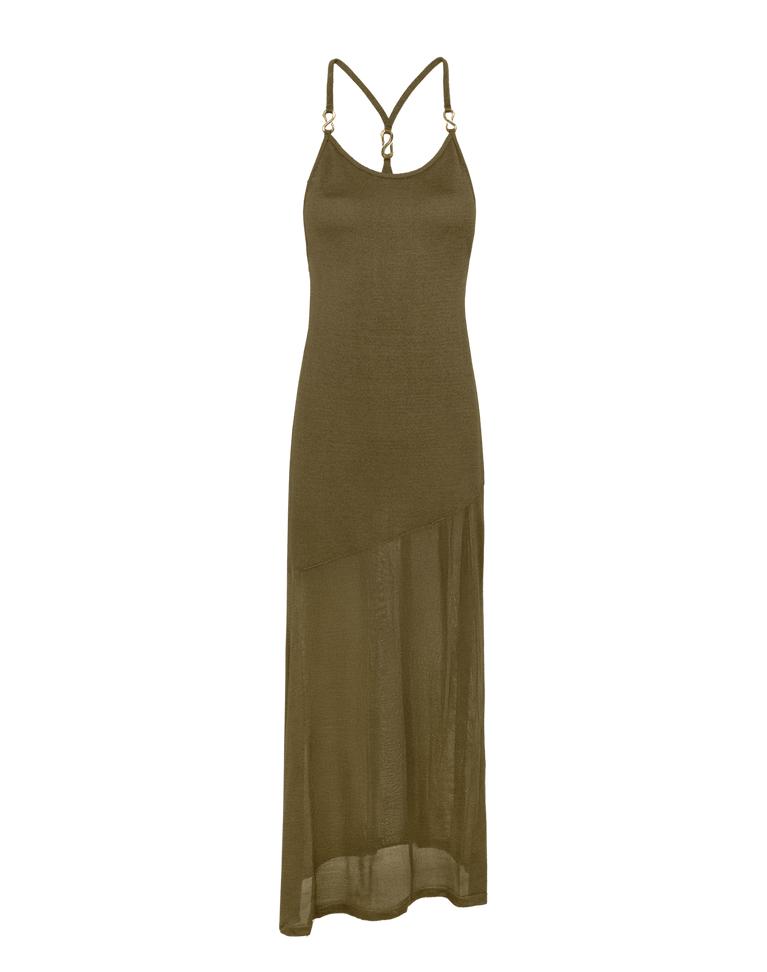 Knit Daphne Long Dress - Evergreen Product Image