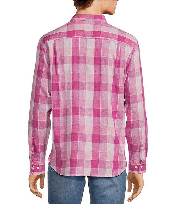 Tommy Bahama Barbados Breeze Beach Day Checked Long Sleeve Linen Blend Shirt Product Image