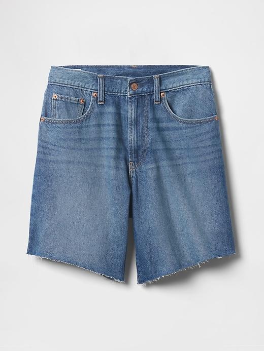 8" Mid Rise '90s Loose Denim Bermuda Shorts Product Image