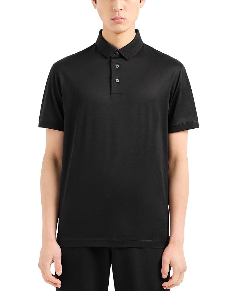 Mens Solid Jersey-Stretch Polo Shirt Product Image