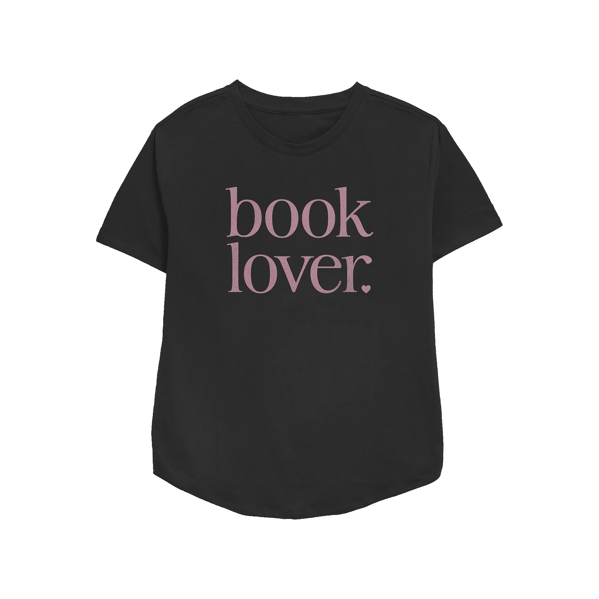 Women's Book Lover Relaxed Fit Graphic Tee, Girl's,  Product Image