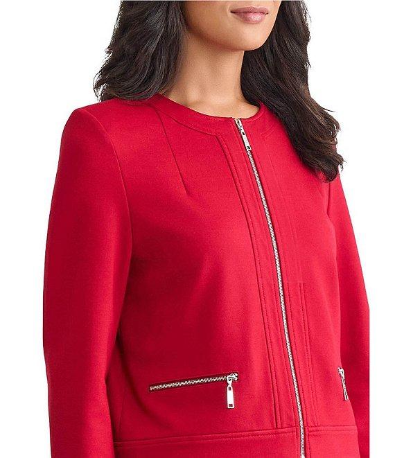 MISOOK Heritage Luxe Stretch Ponte Round Neck Long Sleeve Sport Jacket Product Image