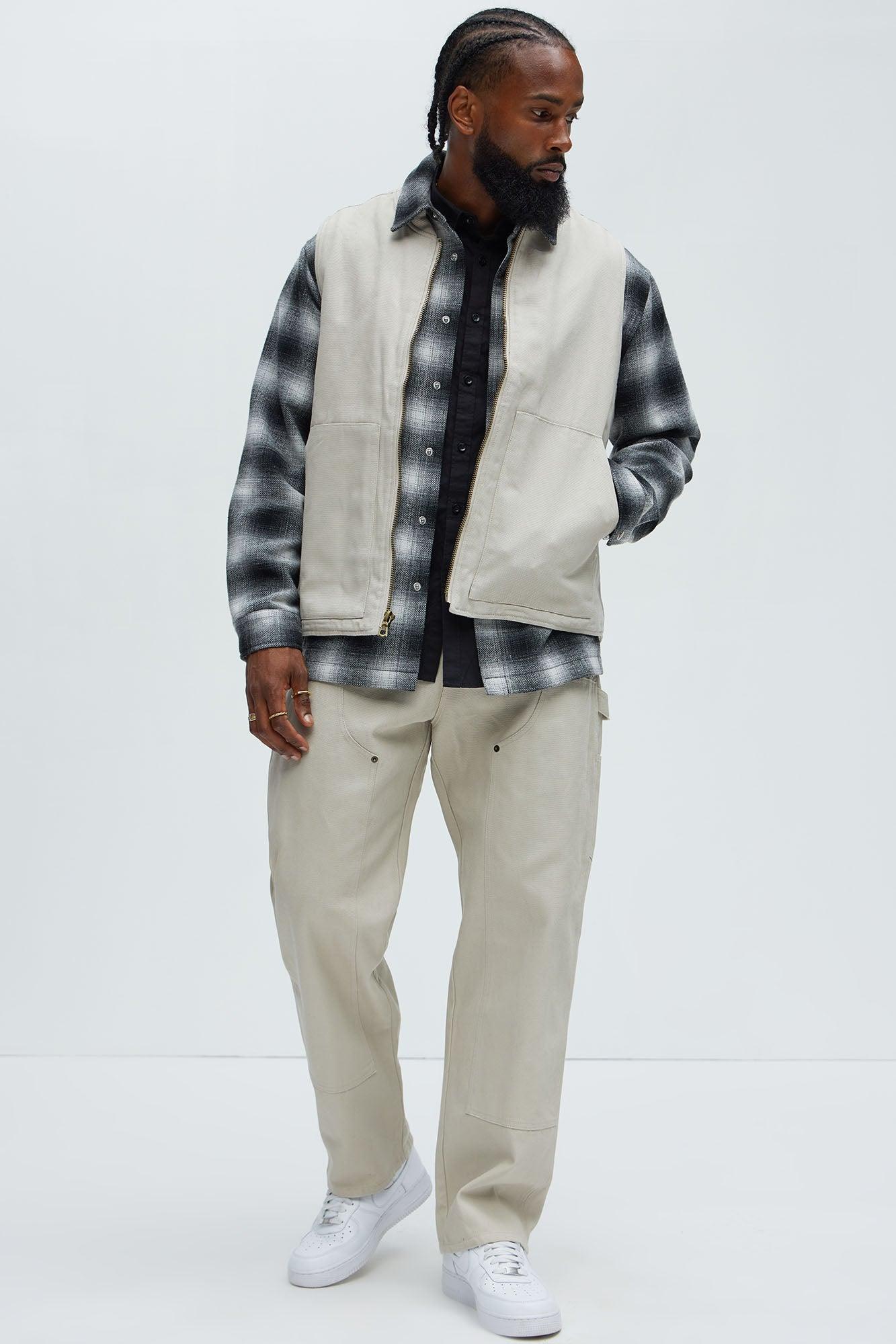 Alexander Utility Canvas Vest - Off White Product Image