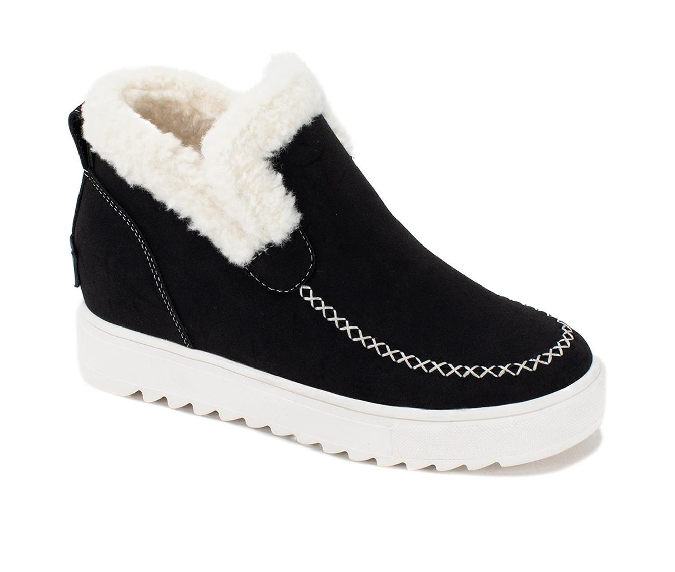 Women's Yellow Box Moritz Shearling Wedge Boots Product Image