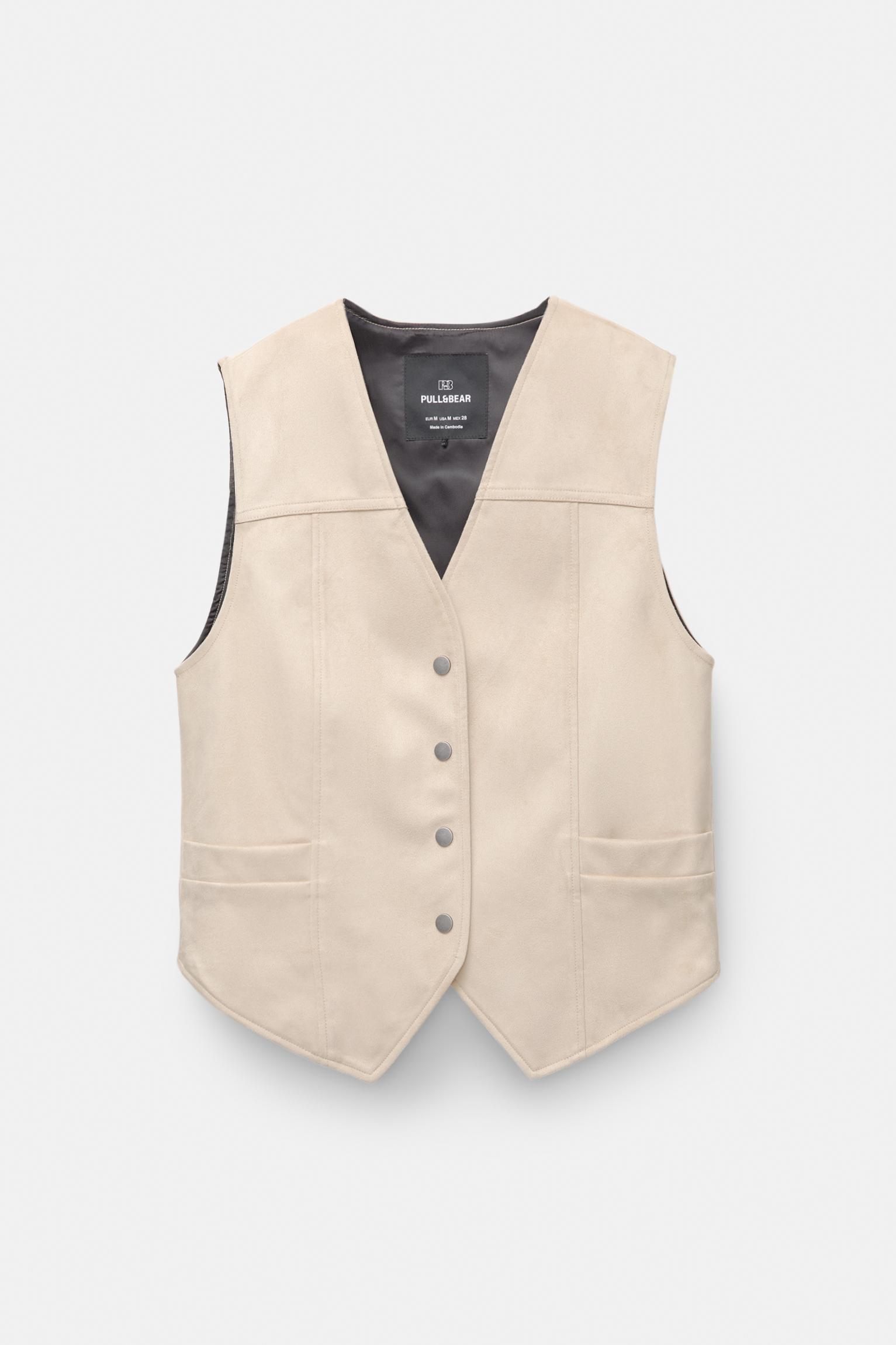 Faux suede vest Product Image