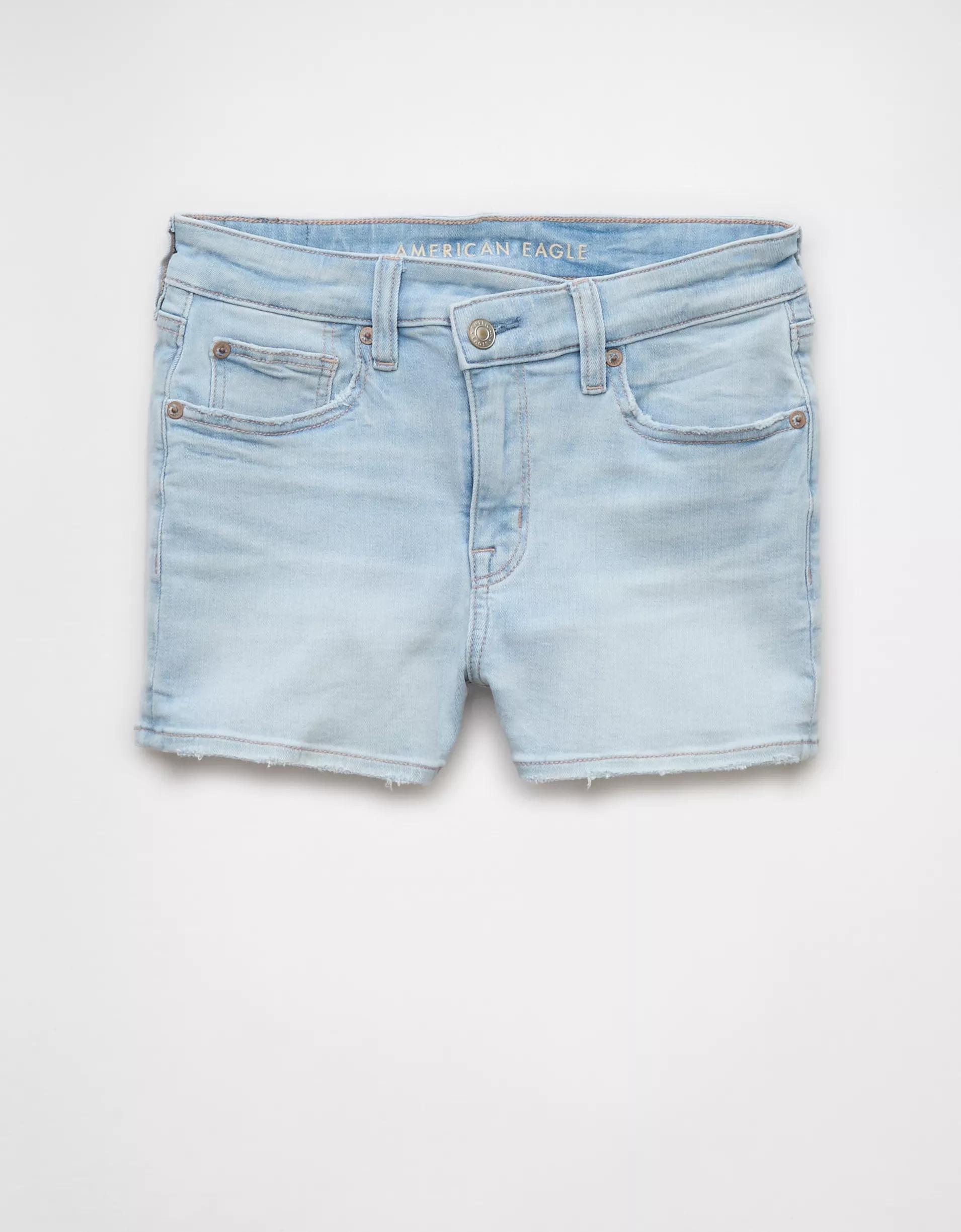 AE Next Level High-Waisted Denim Short Short Product Image