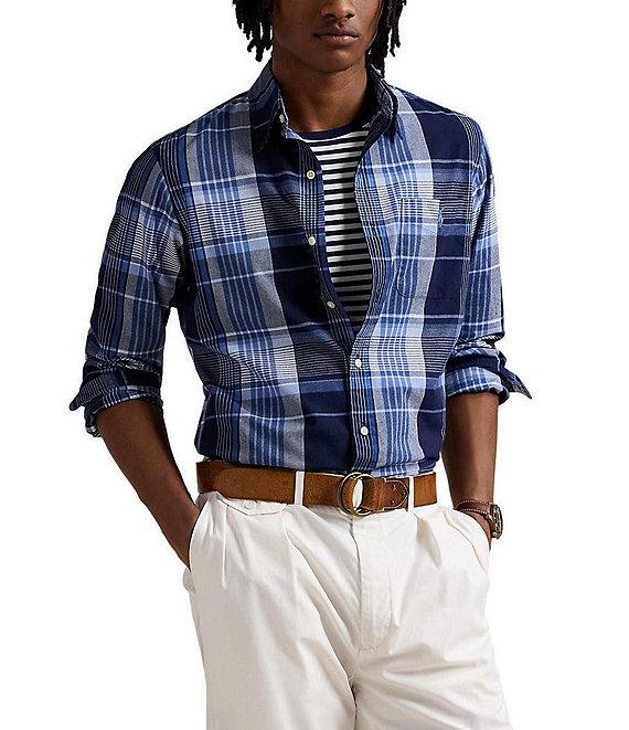Polo Ralph Lauren Classic Fit Performance Stretch Medium Plaid Madras Long Sleeve Woven Shirt Product Image