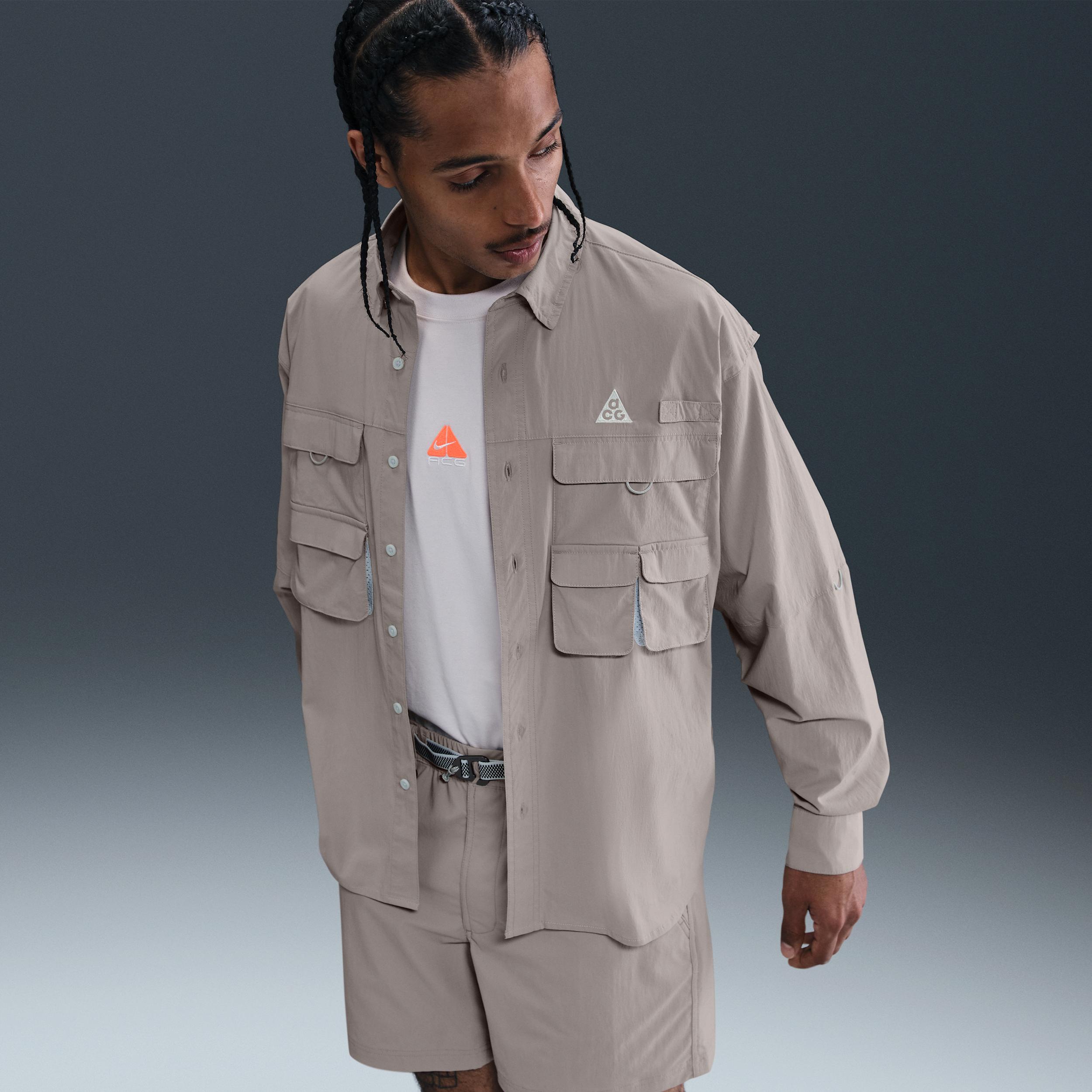 Mens Nike ACG Orb Weaver Dri-FIT ADV UV Long-Sleeve Shirt | HJ2465-009 Product Image