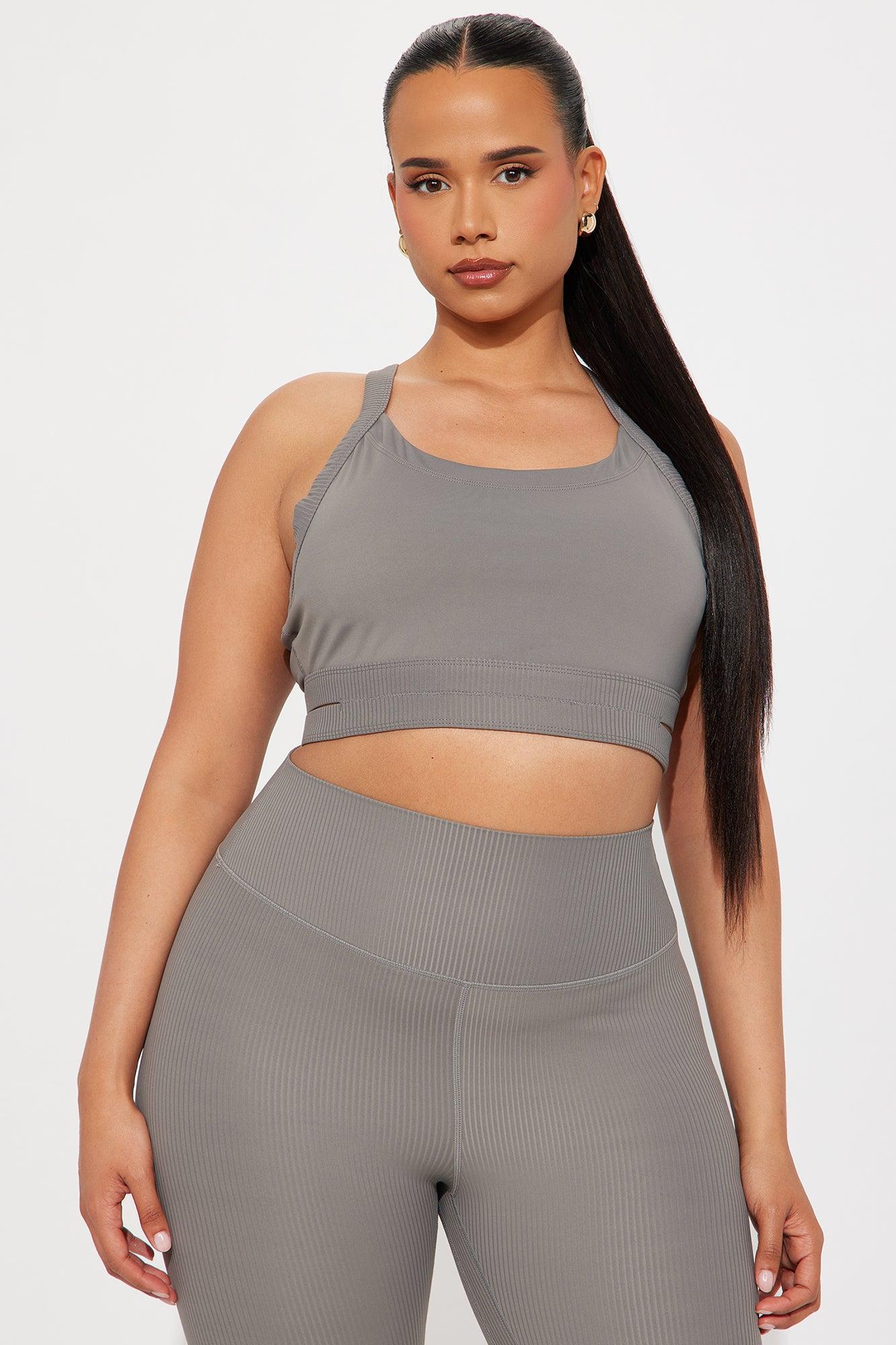 Breath Control Ribbed Active Set - Charcoal Product Image