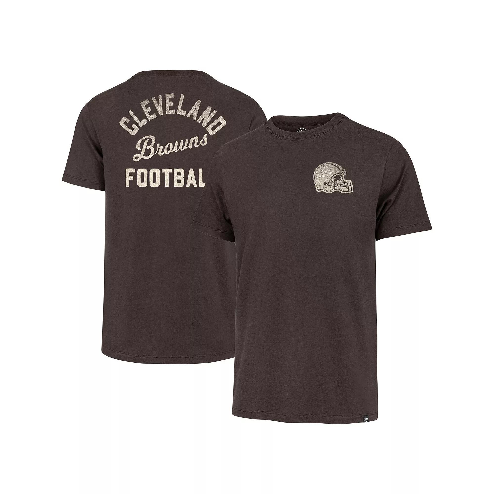 Men's '47 Brown Cleveland Browns Turn Back Franklin T-Shirt, Size: Small Product Image