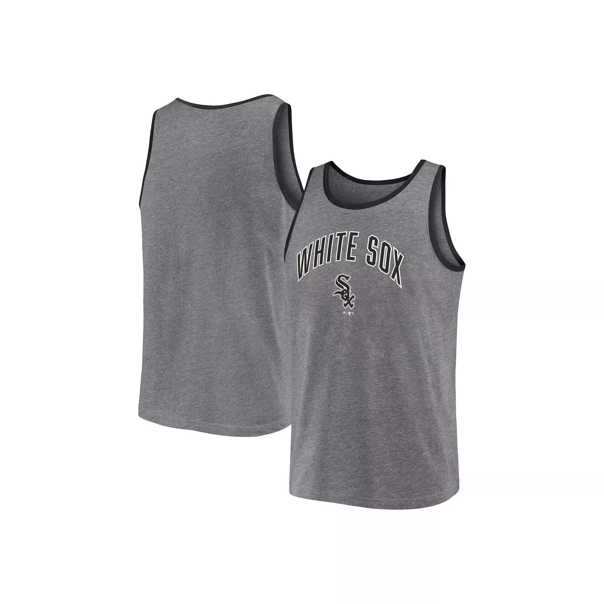 Men's Profile Heather Charcoal Chicago White Sox Big & Tall Arch Over Logo Tank Top, Size: 4XB Product Image