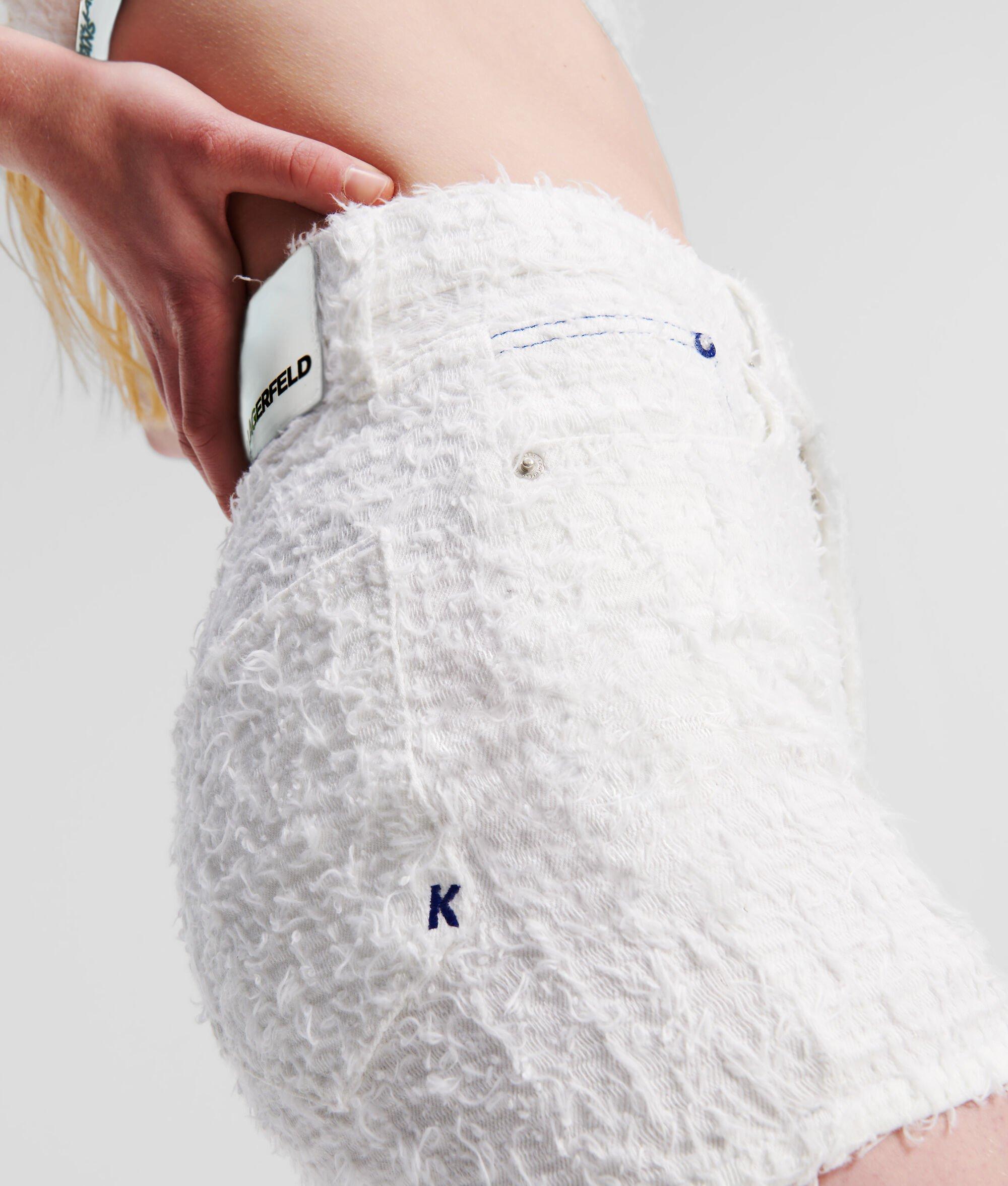 HIGH-WAISTED BOUCLÉ SHORTS Product Image