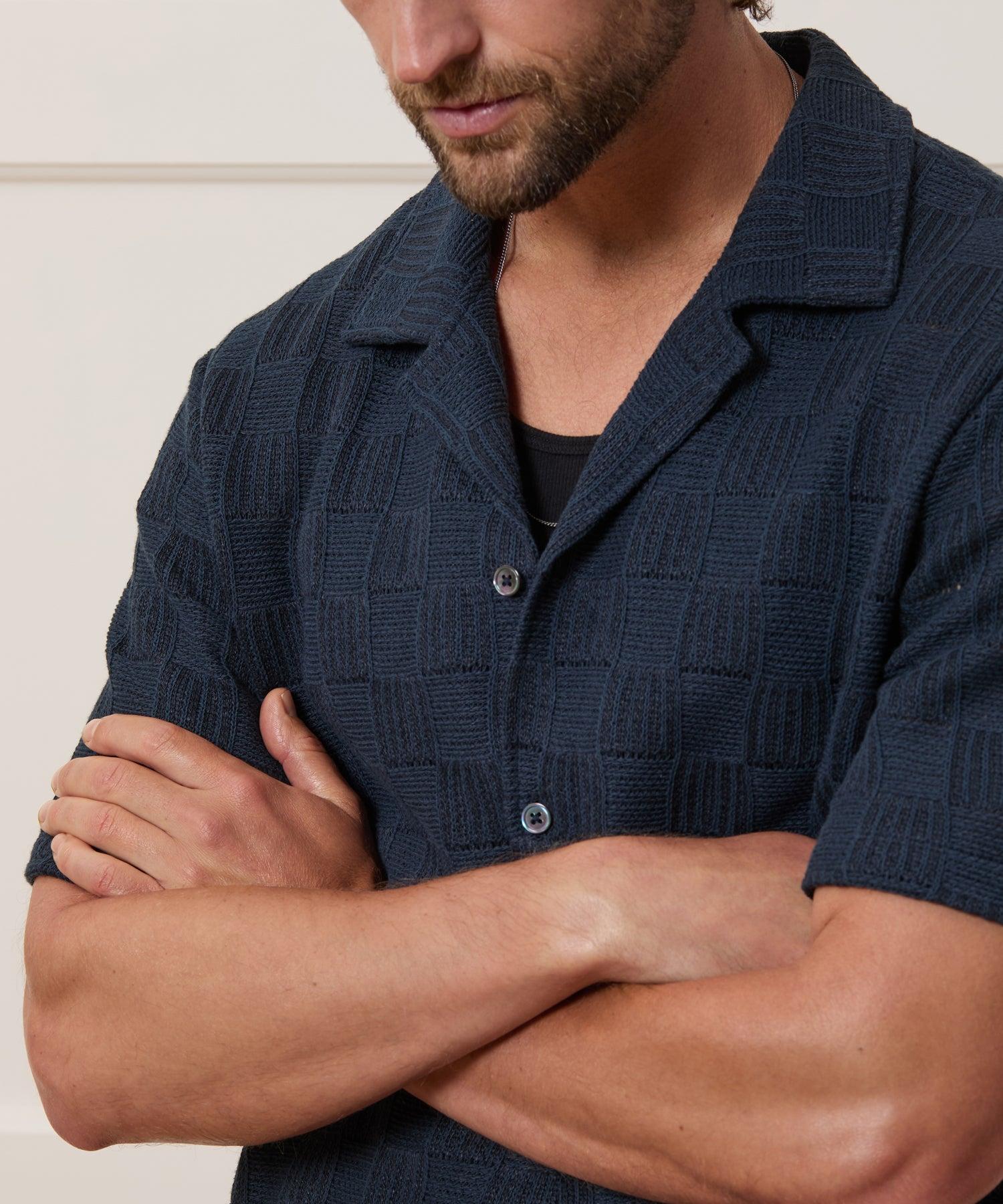 Relaxed Open-Knit Cabana Polo Product Image