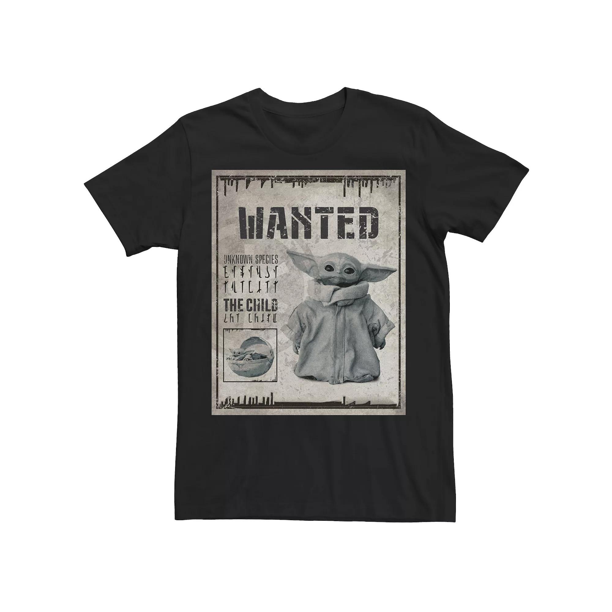 Men's Star Wars The Mandalorian The Child Wanted Poster Tee,  Product Image
