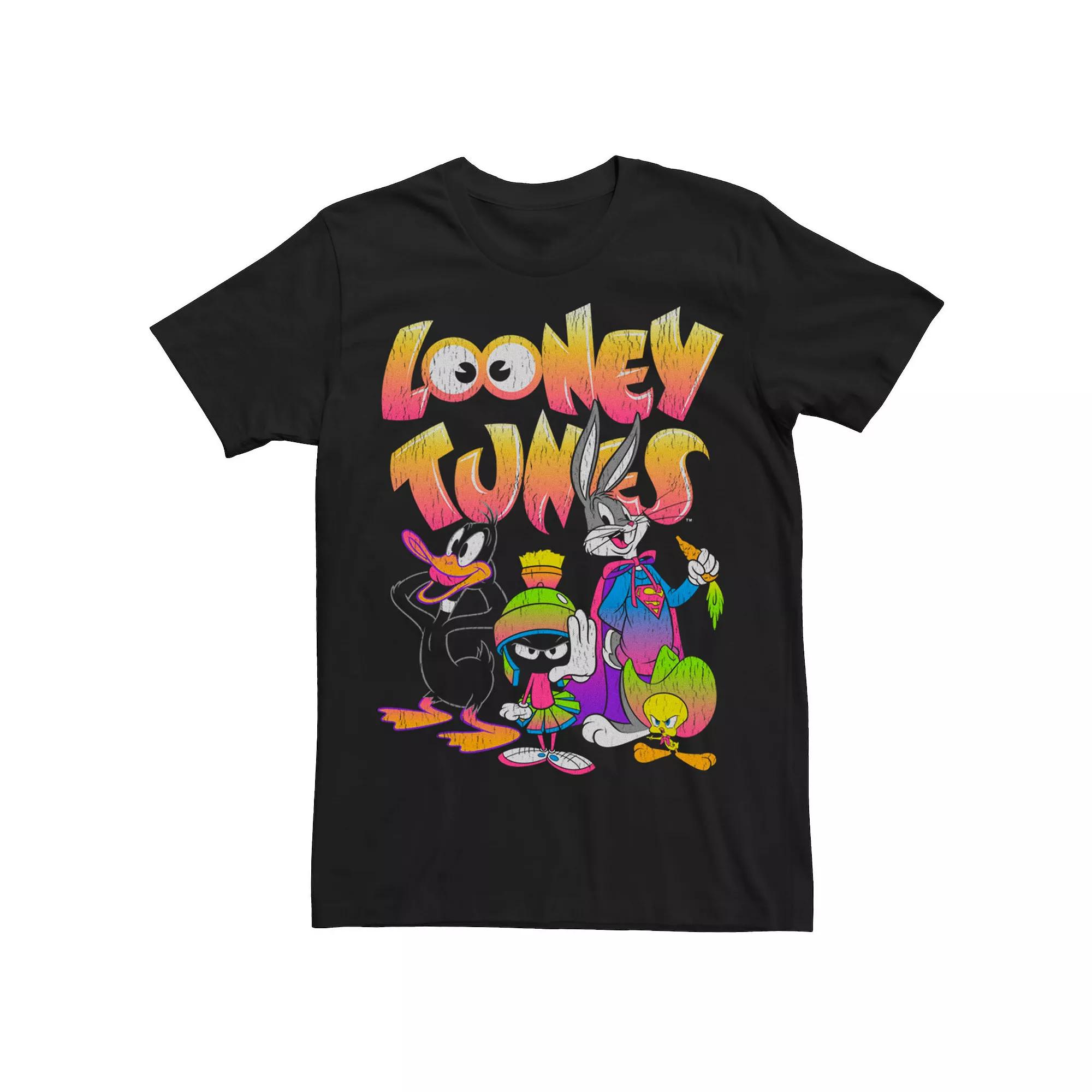 Men's Looney Tunes Cartoon Style Tee, Size: XL, Black Product Image