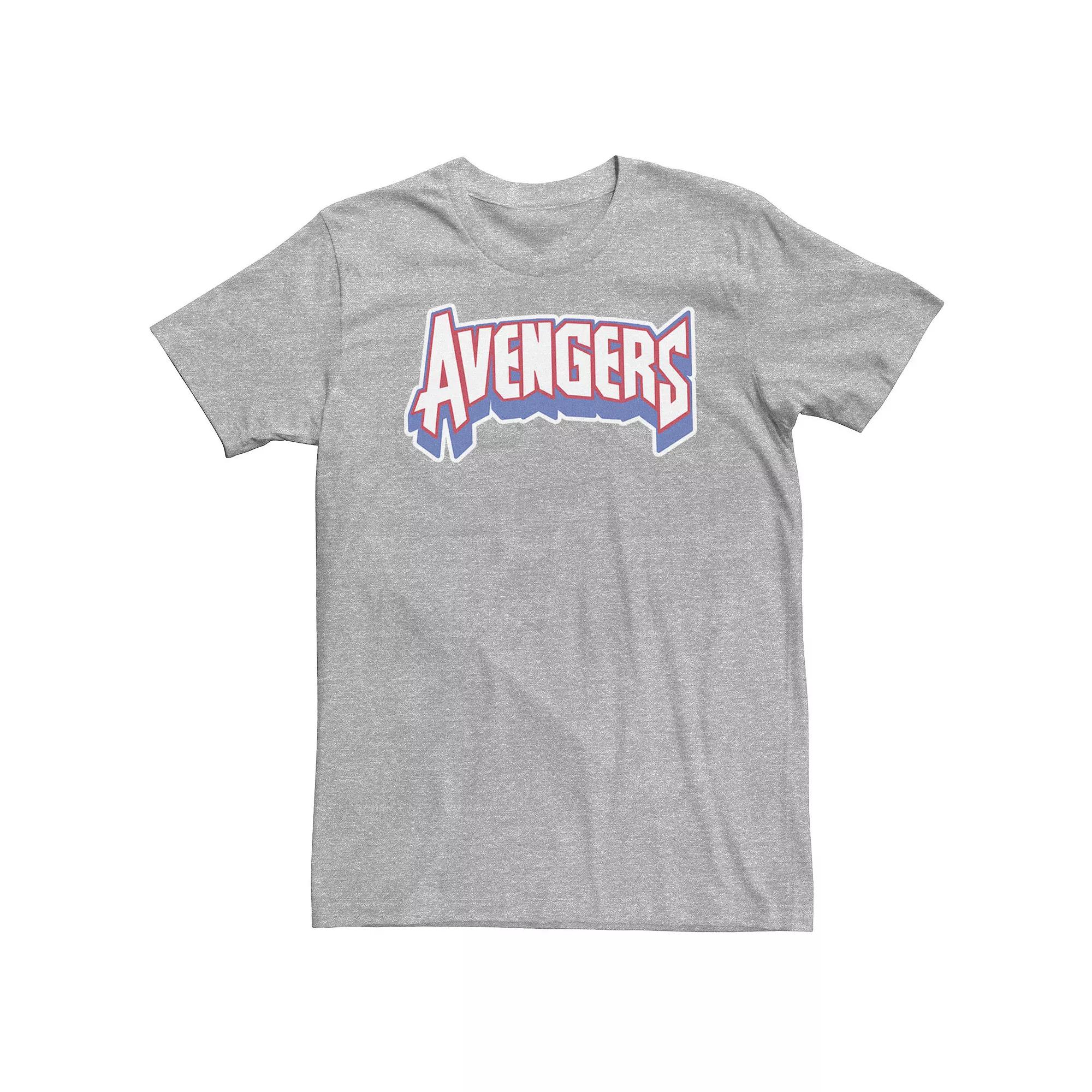 Big & Tall Marvel Avengers Retro Red, White & Blue Logo Tee, Men's,  Product Image