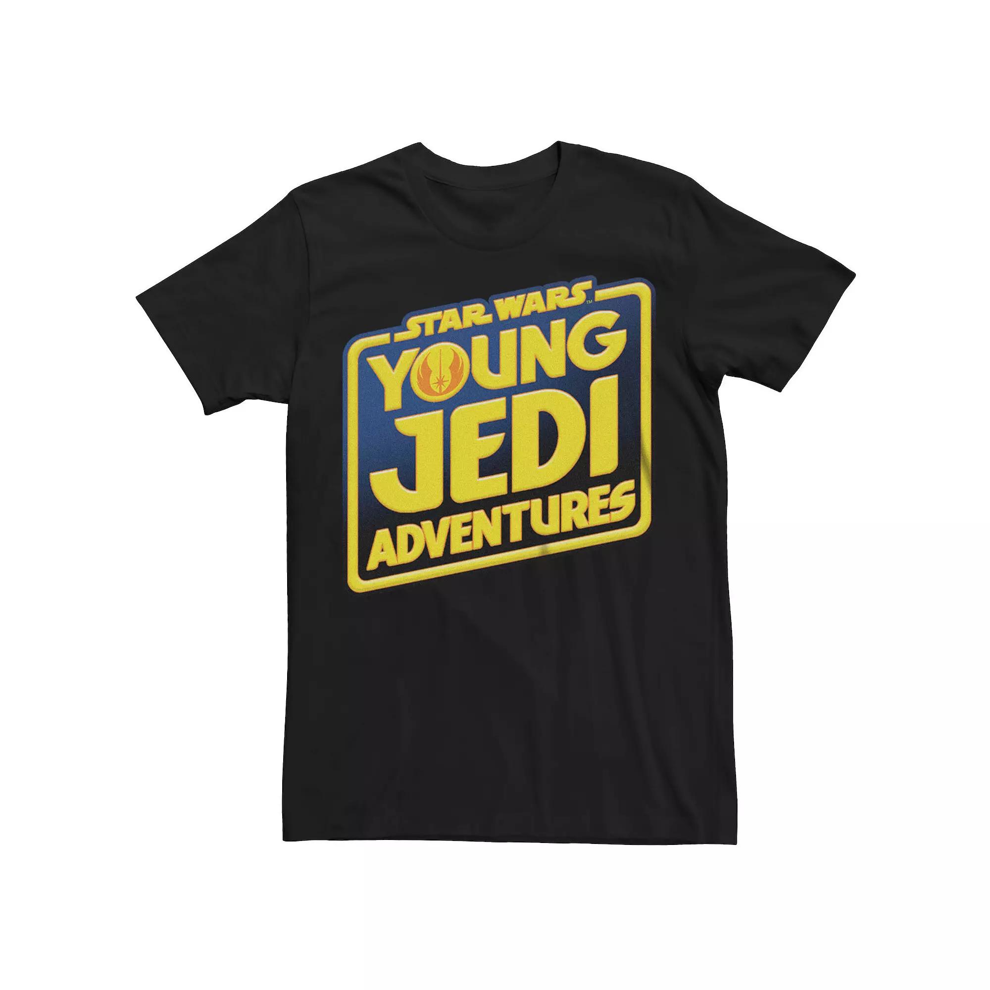 Big & Tall Star Wars: Young Jedi Adventures Simple Logo Graphic Tee, Men's, Size: XL Tall, Black Product Image