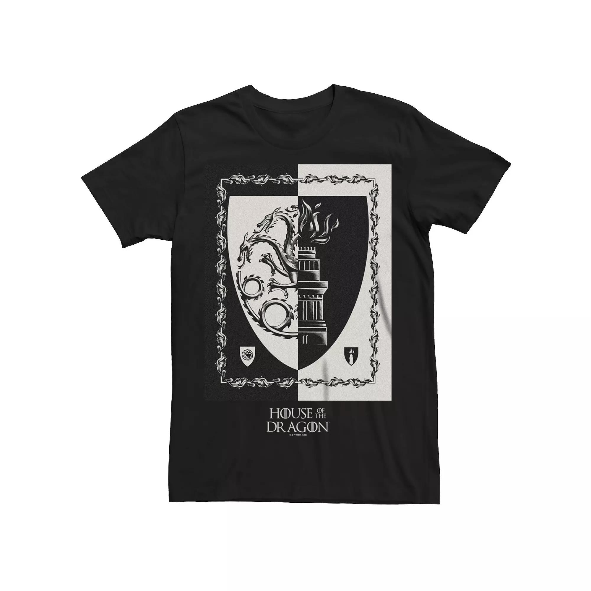 Men's House Of The Dragon Black & White Shield Graphic Tee,  Product Image