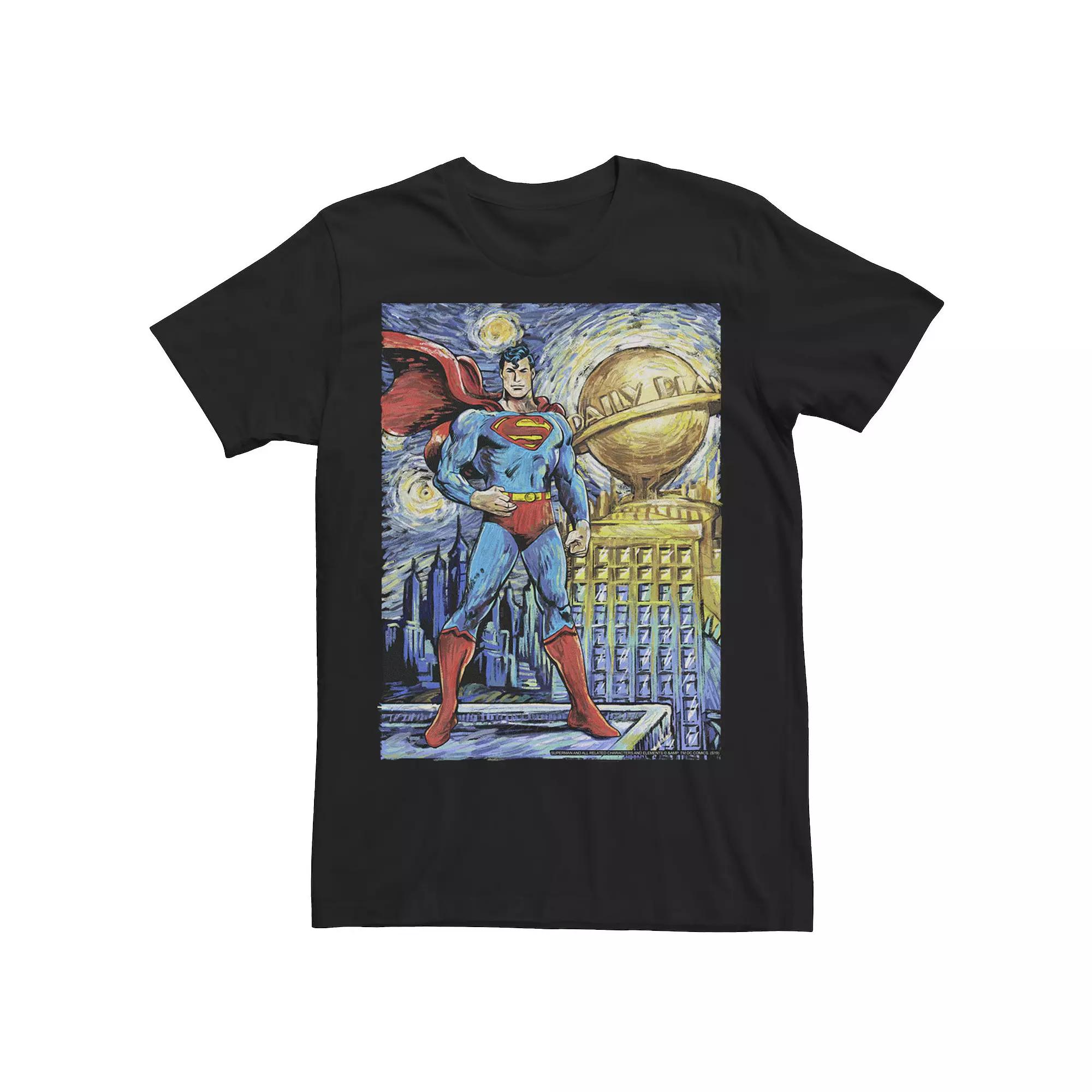 Men's DC Comics Superman Starry Night Poster Tee,  Product Image