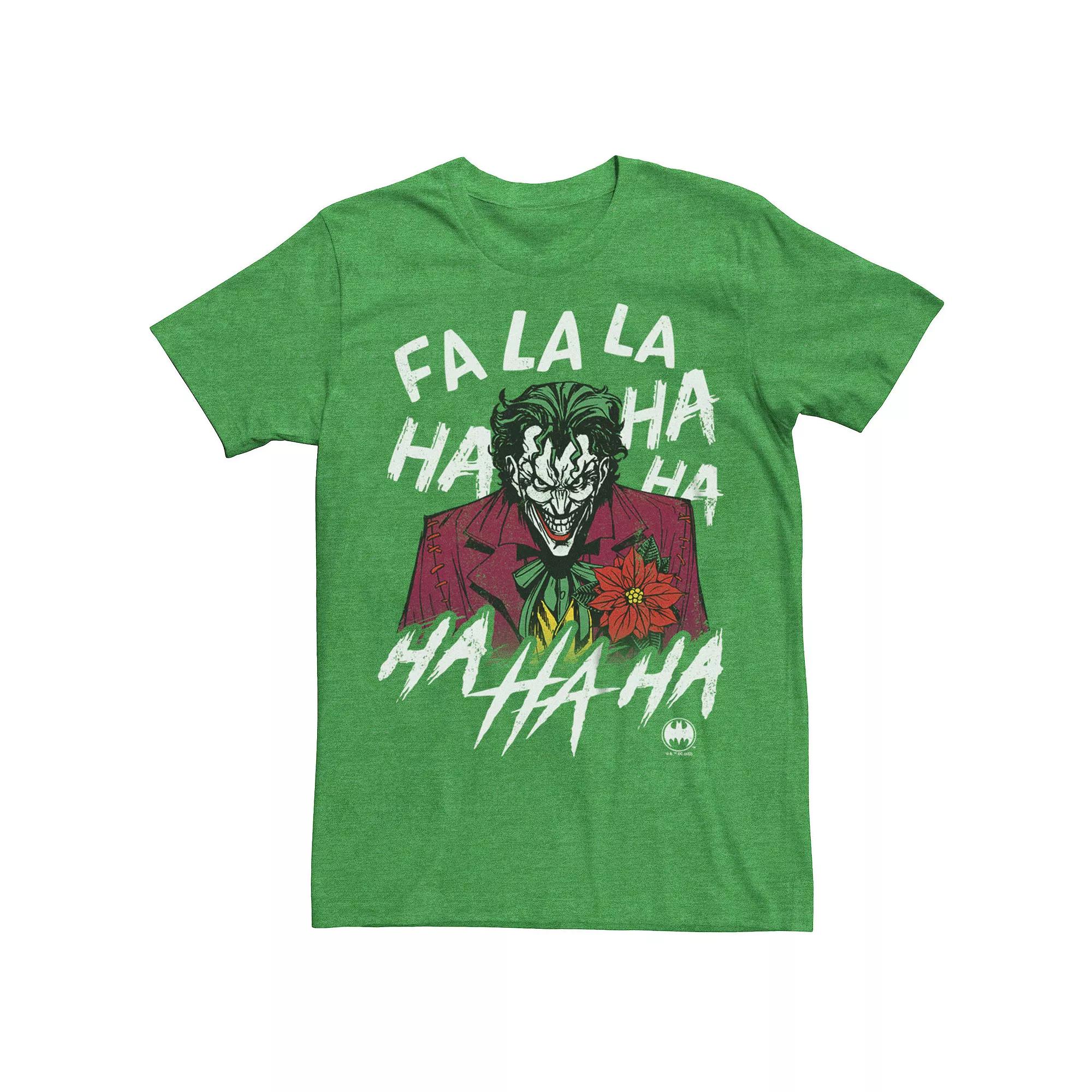 Men's Batman The Joker Fa La La Ha Ha Ha Graphic Tee,  Product Image