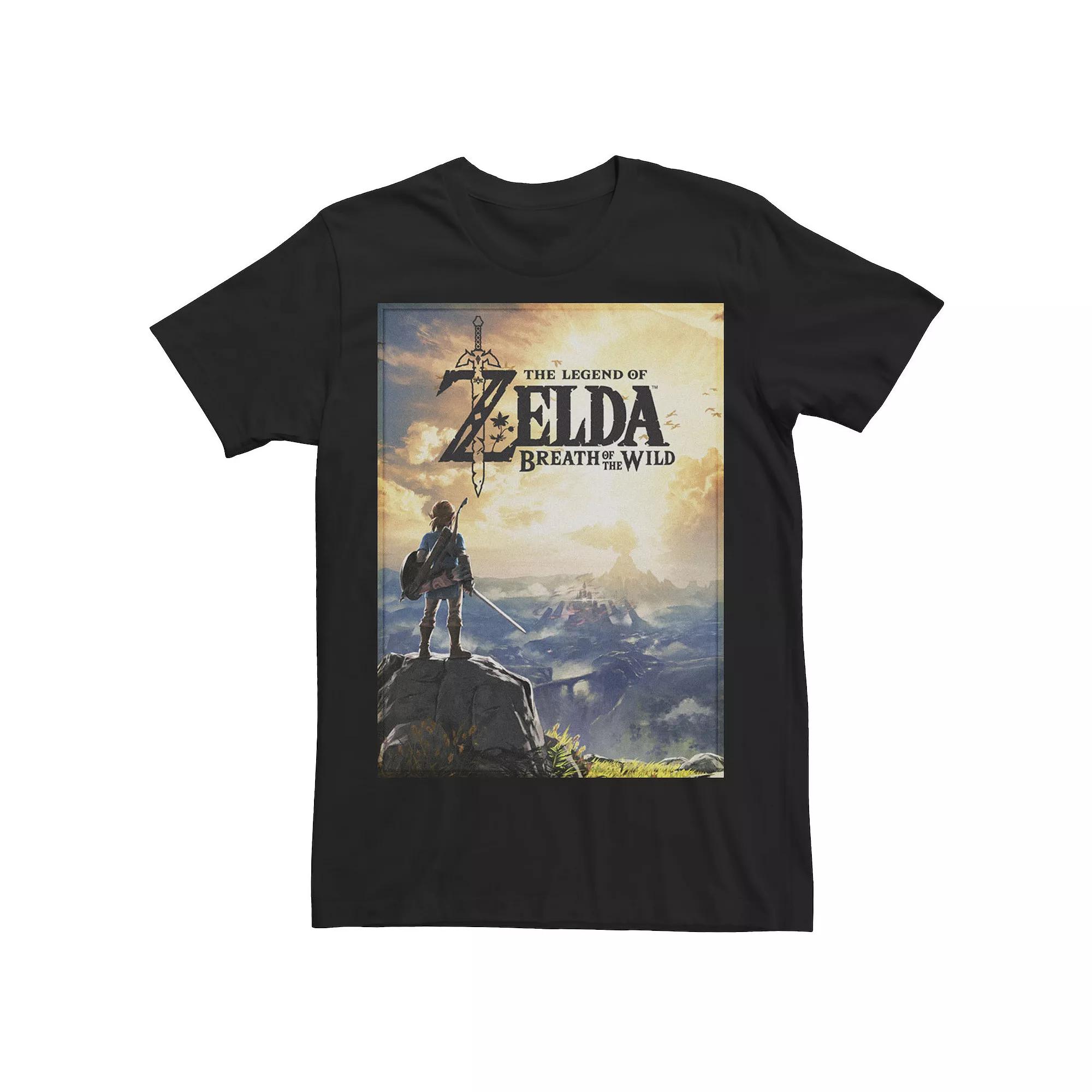 Men's The Legend Of Zelda Breath Of The Wild Link Horizon Poster Tee,  Product Image