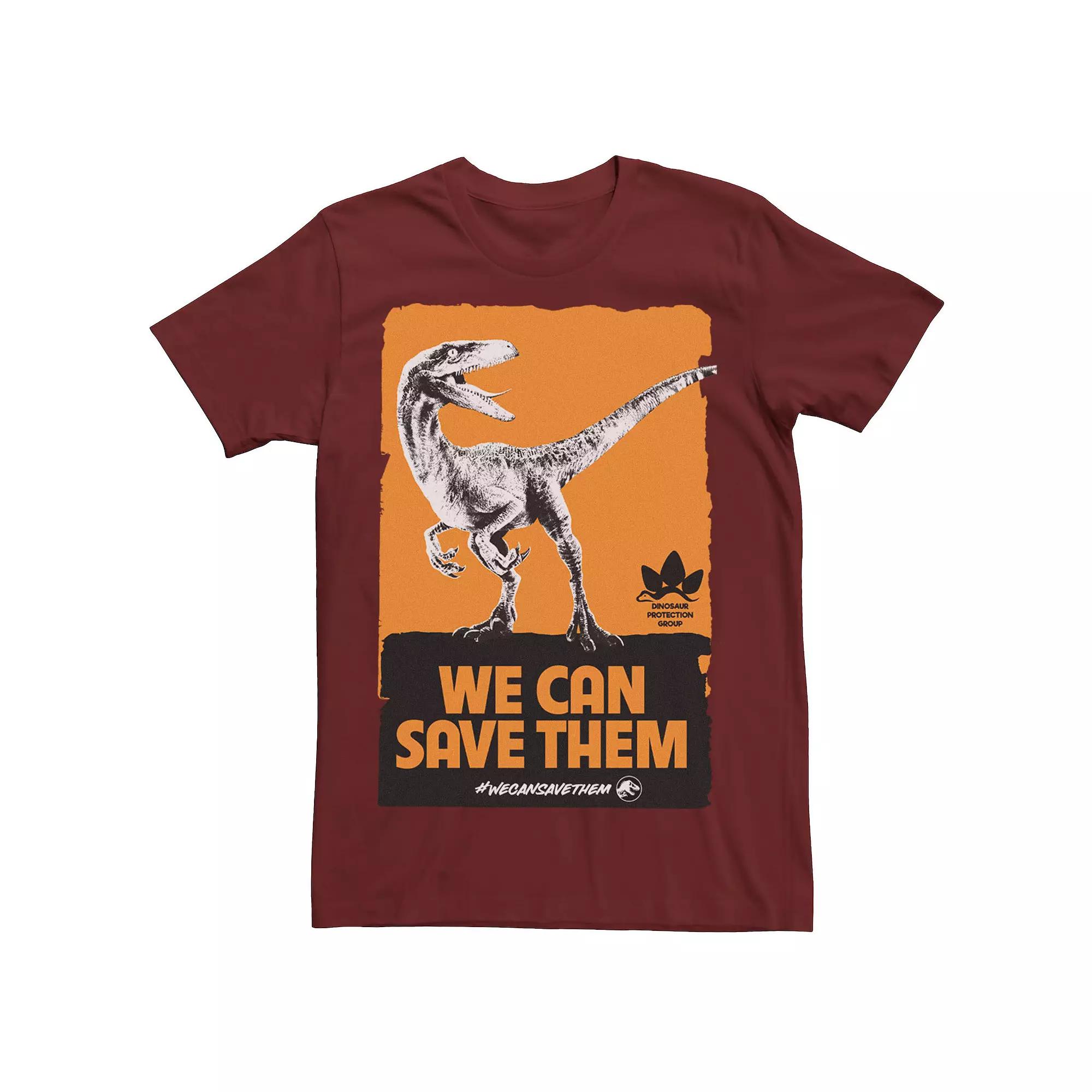 Men's Jurassic World We Can Save Them Poster Tee,  Product Image