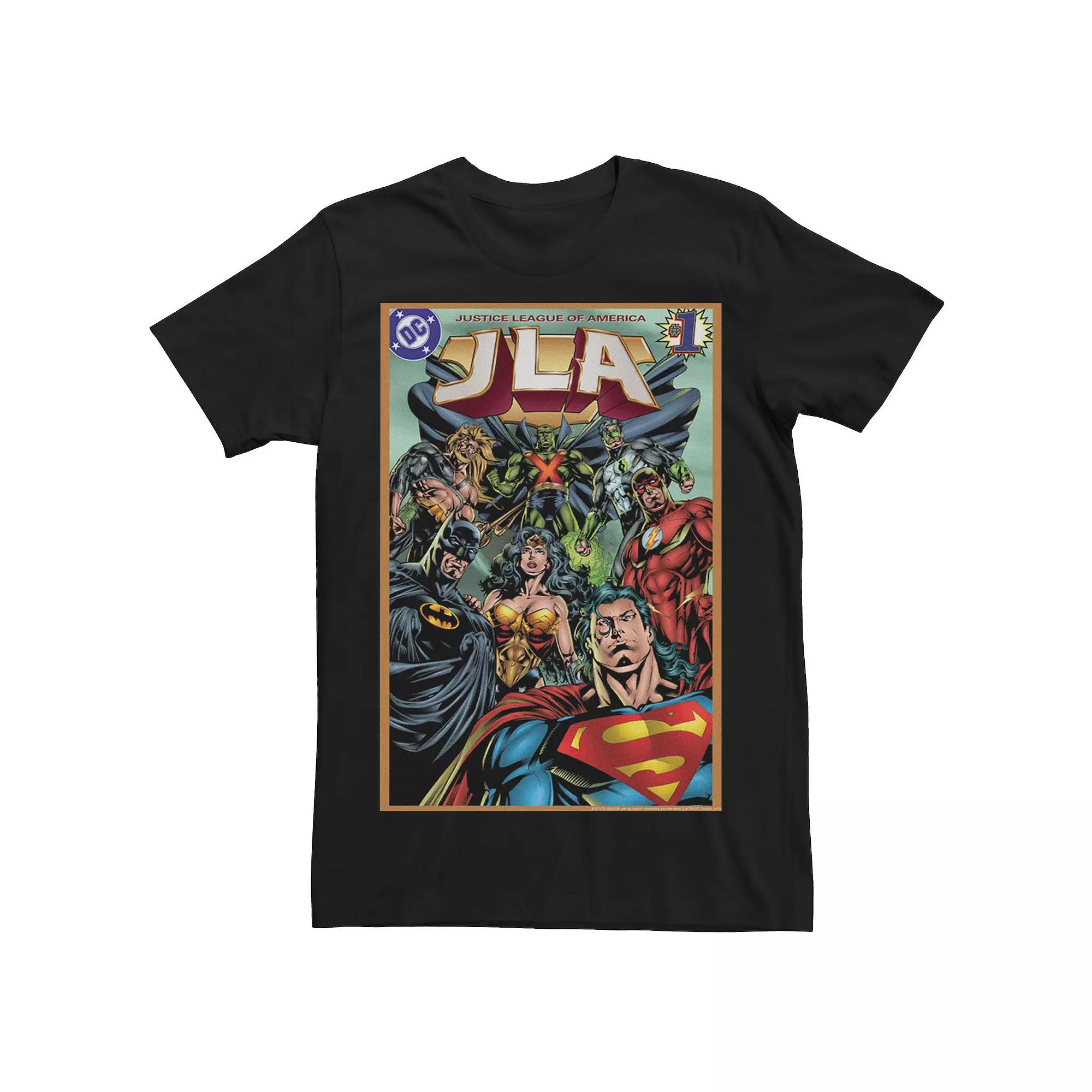 Men's DC Comics Justice League Group Shot Comic Cover Tee,  Product Image