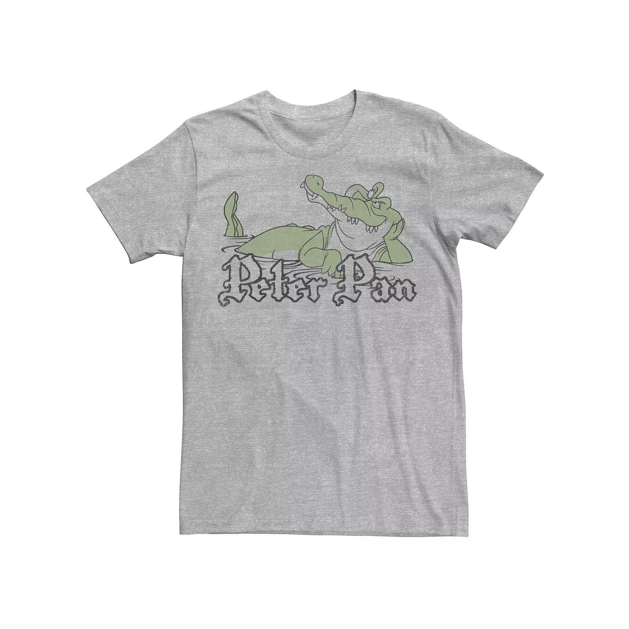 Disney's Peter Pan Tick-Tock The Crocodile Men's Tee, Size: Medium, Athletic Grey Product Image