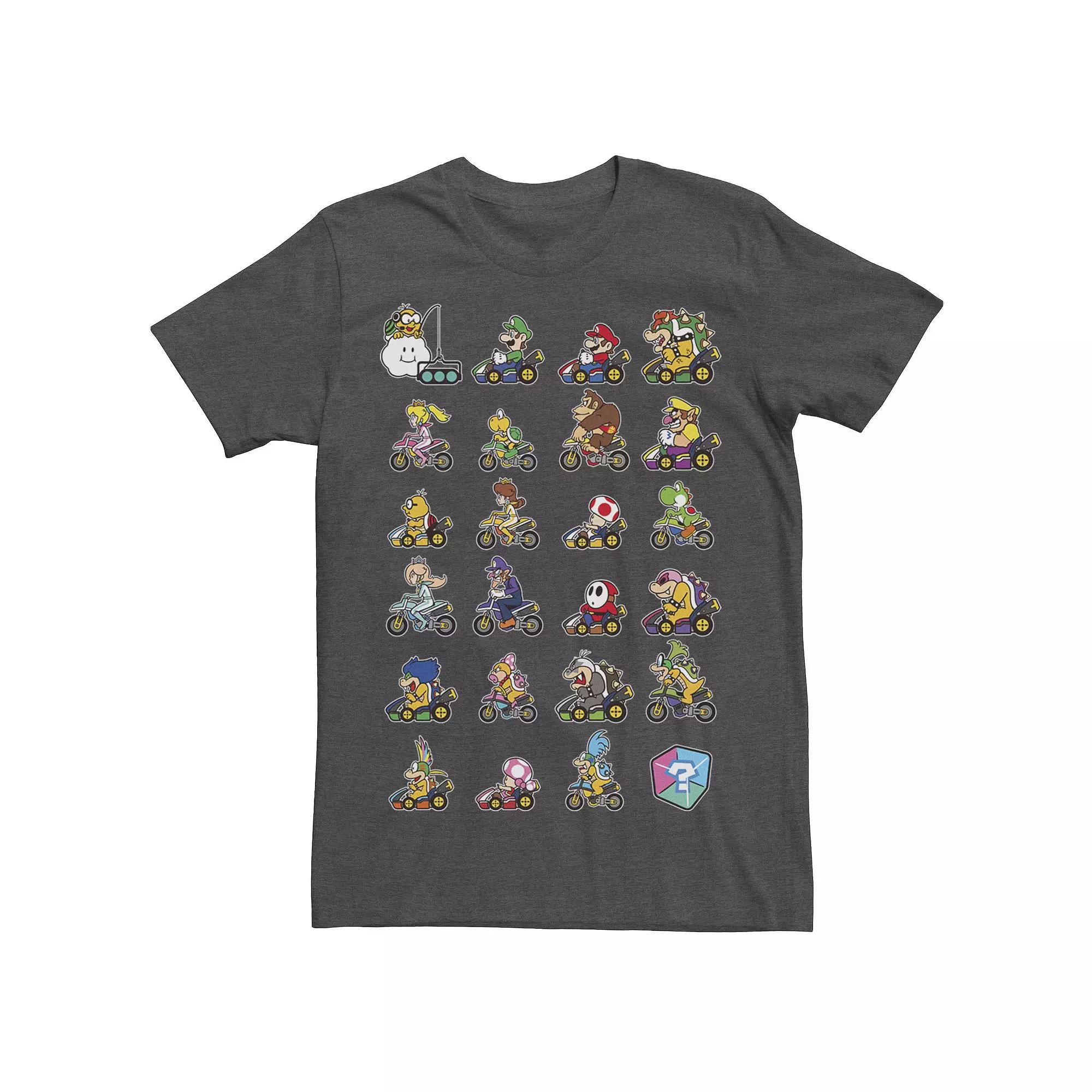 Men's Mario Kart Character Stacks Tee,  Product Image