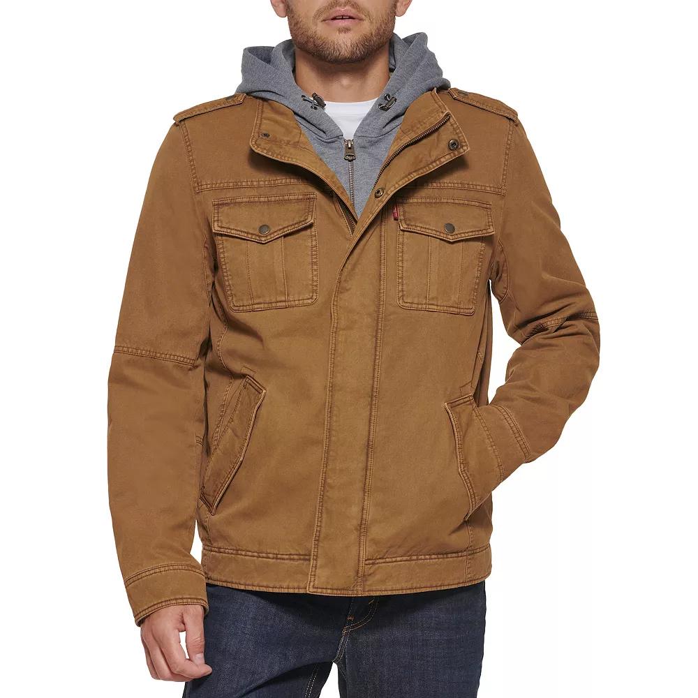 Men's Levi's® Hooded Sherpa Lined Trucker Jacket,  Product Image