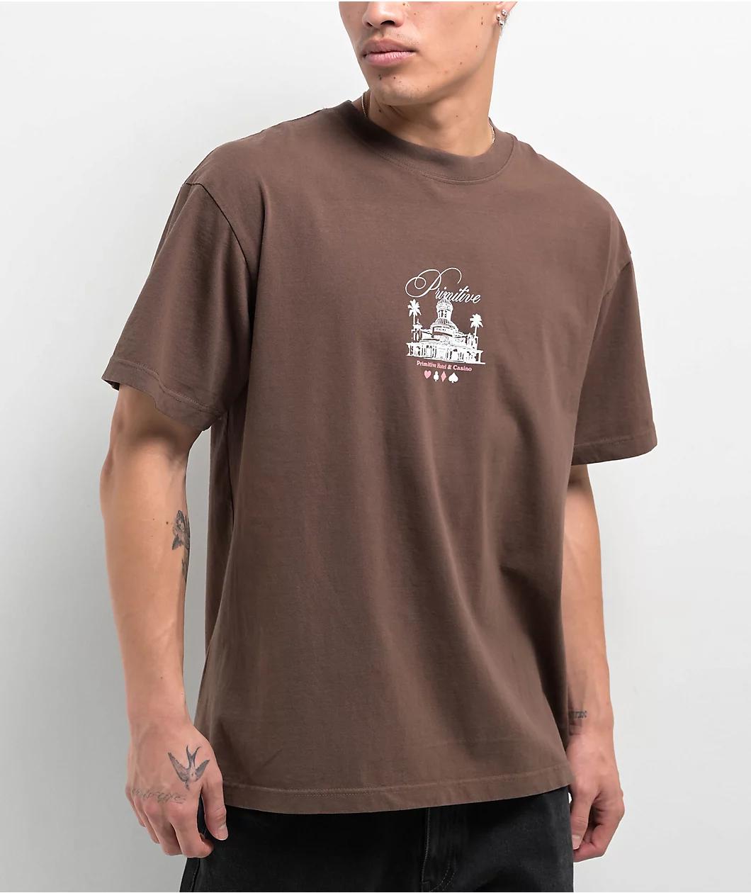 Primitive No Vacancy Brown T-Shirt Product Image