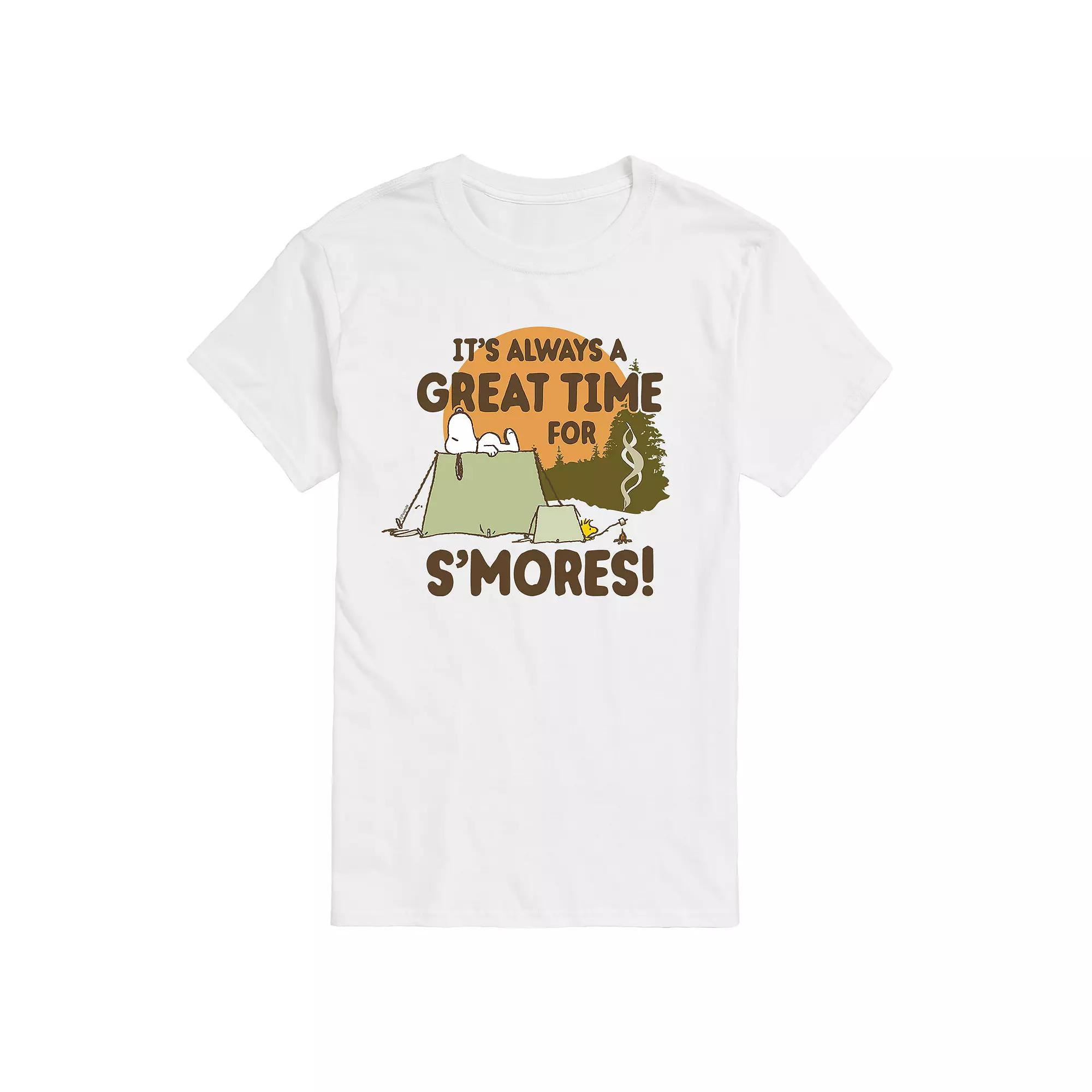 Men's Peanuts Smores Snoopy Woodstock Tee, Size: XXL, White Product Image