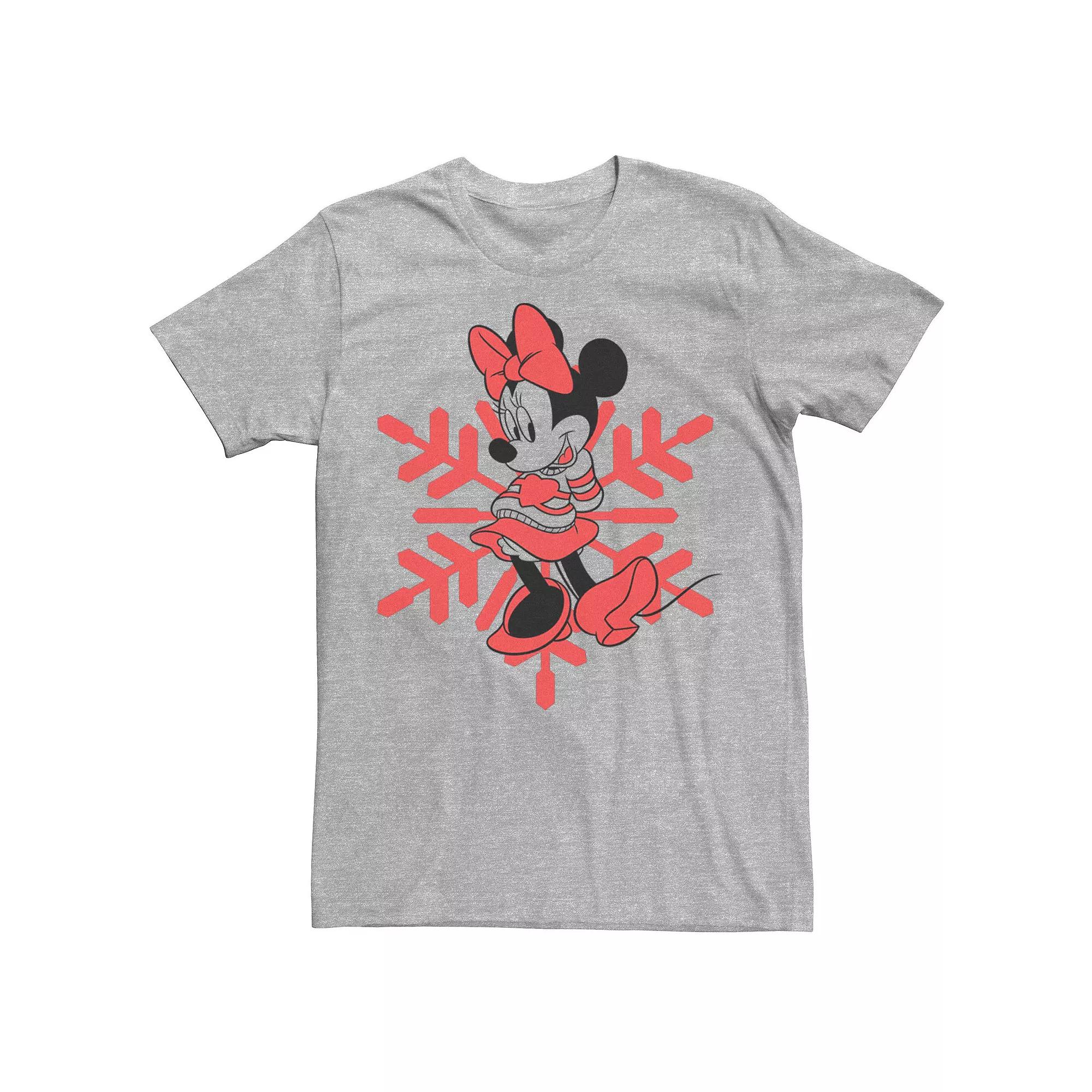 Disney's Minnie Mouse Christmas Outline Men's Tee, Size: XL, Athletic Grey Product Image