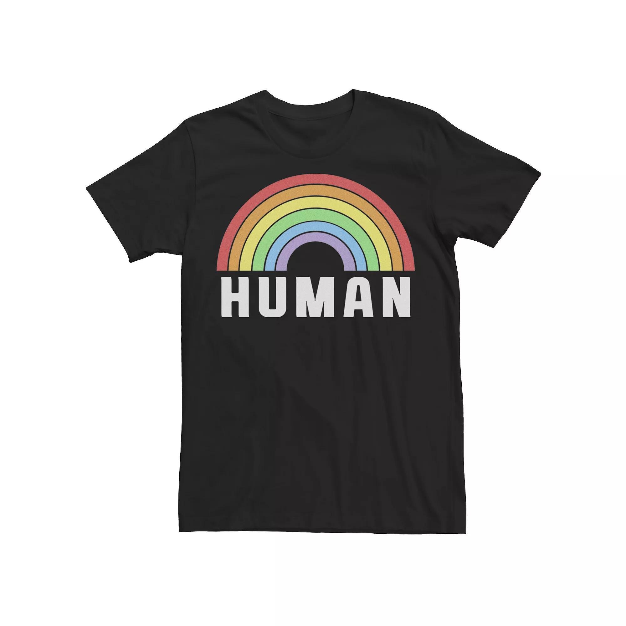 Men's Human Pride Rainbow Tee,  Product Image