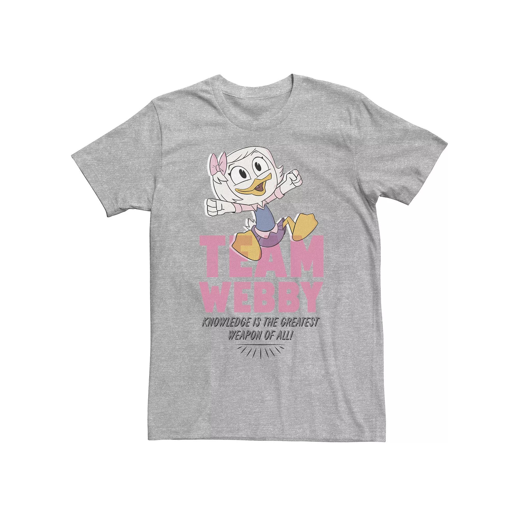 Disney's DuckTales Team Webby Men's Knowledge Is The Greatest Weapon Tee, Size: Medium, Athletic Grey Product Image