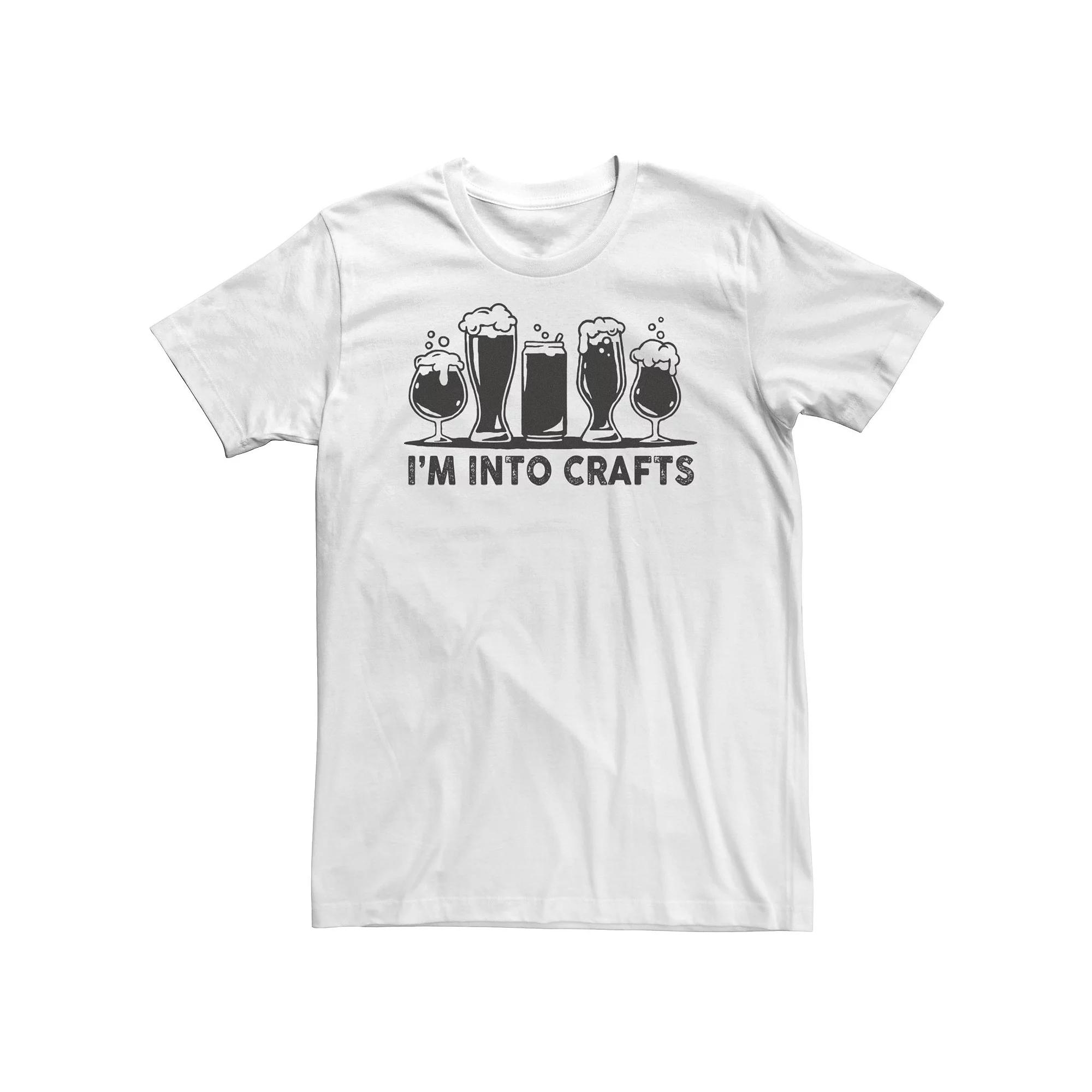 Big & Tall I'm Into Crafts Beer Lineup Tee, Men's, Size: 4XL, White Product Image